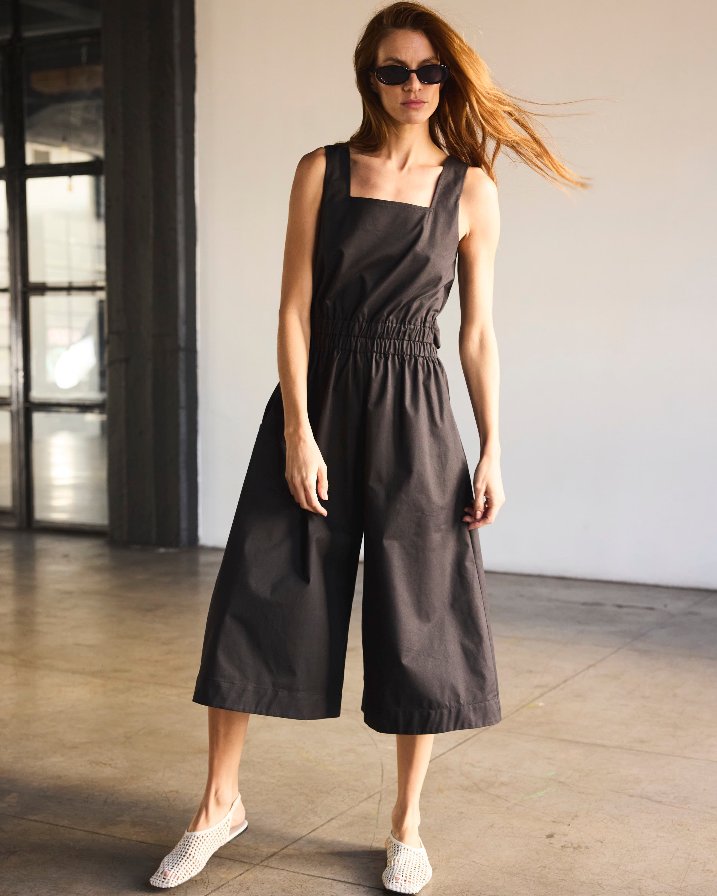 Enterito Magnolia Algodón Negro