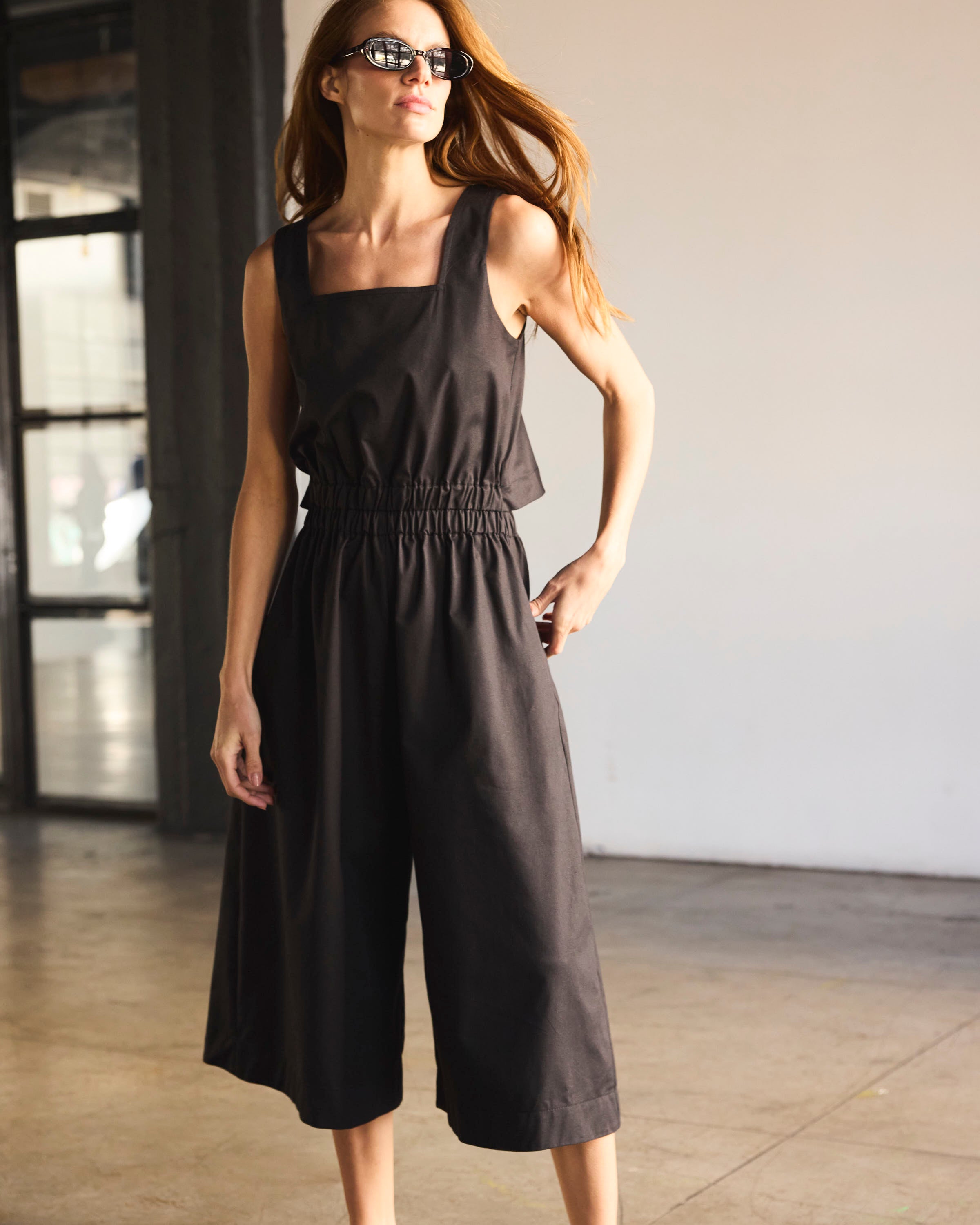 Enterito Magnolia Algodón Negro