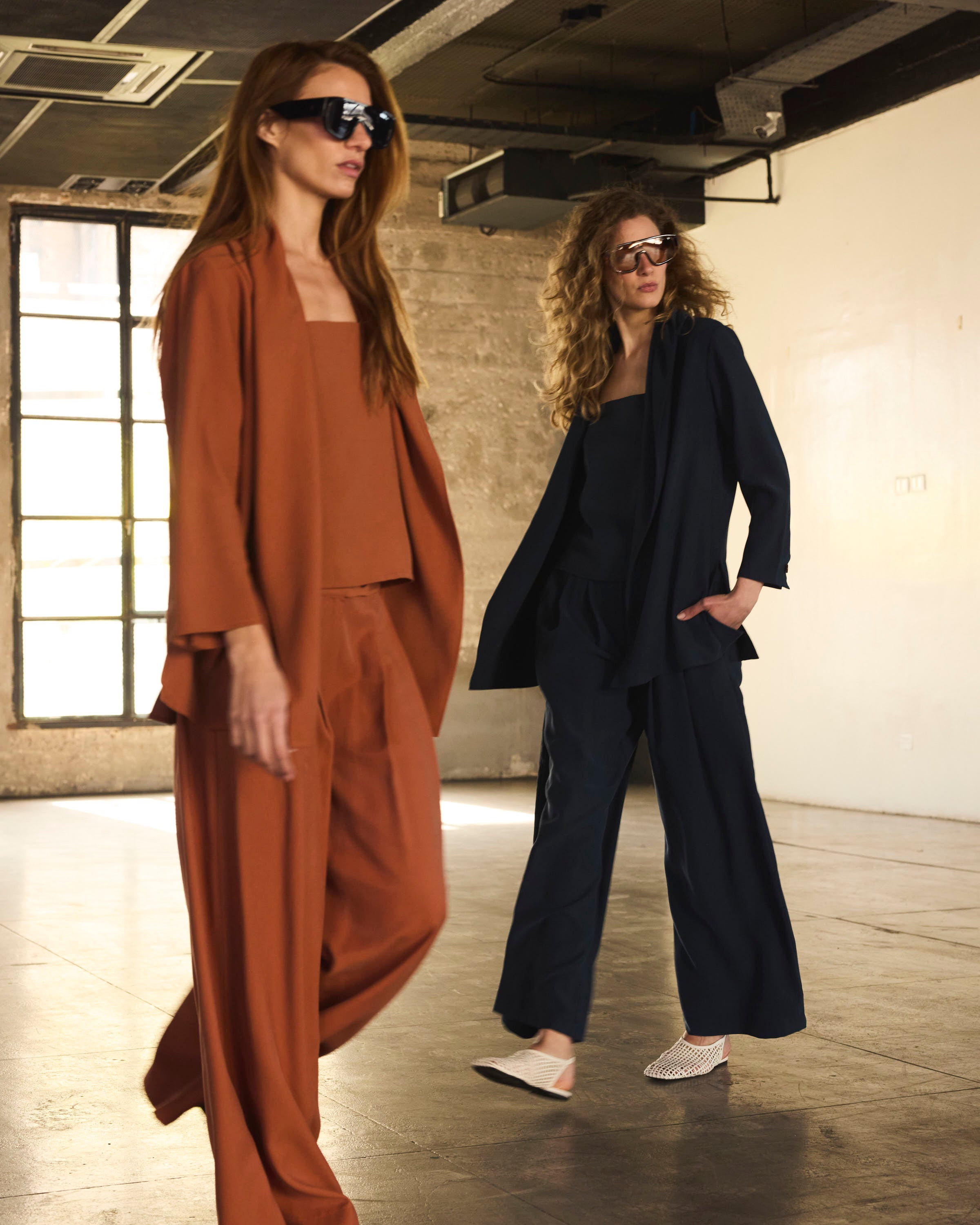 Pantalón Labille Cupro Navy