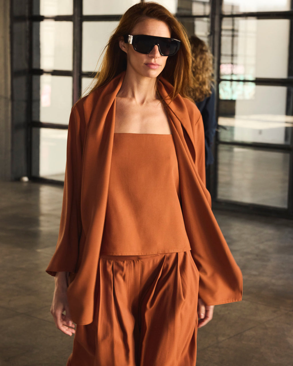 Pantalón Labille Cupro Brick