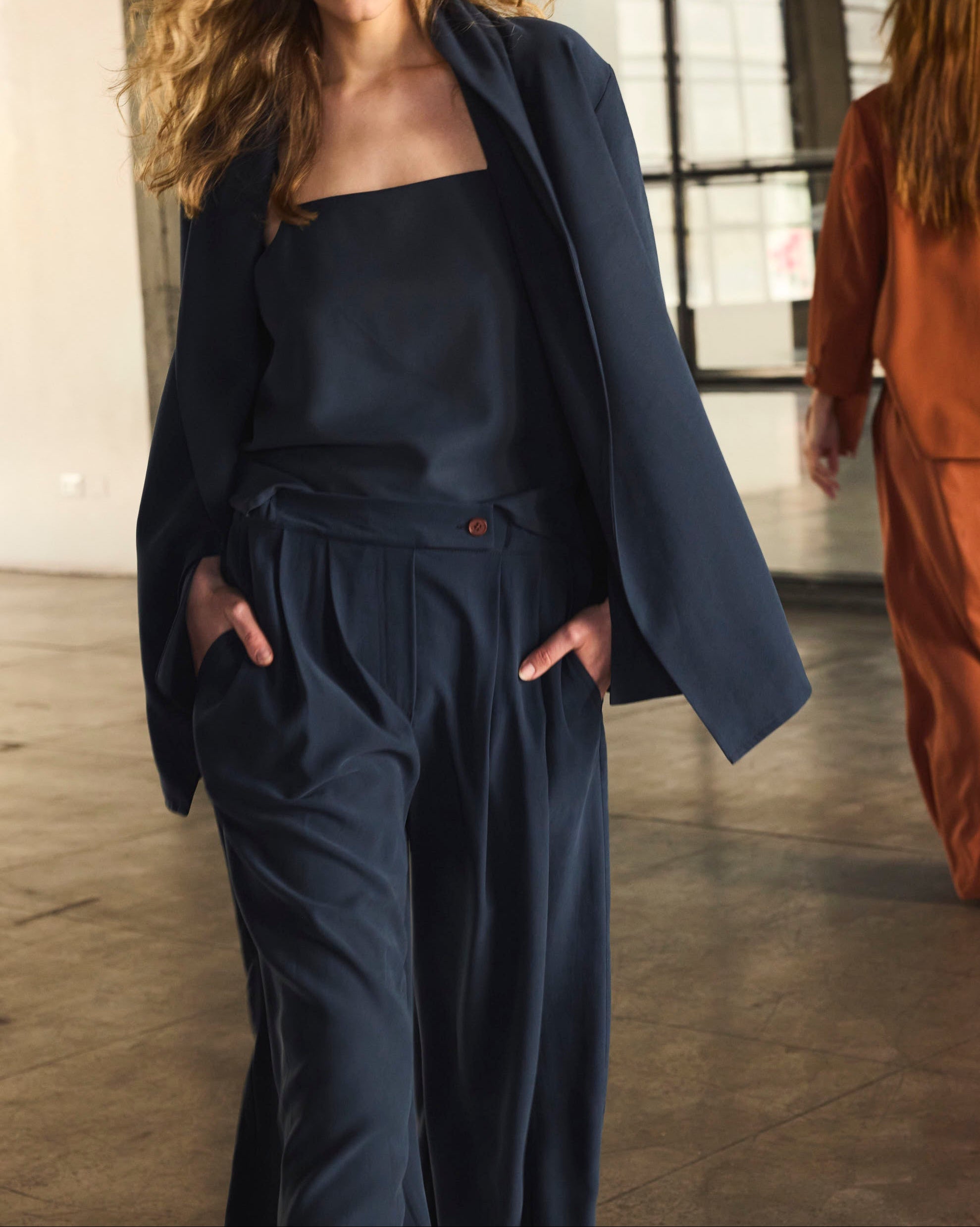 Pantalón Labille Cupro Navy