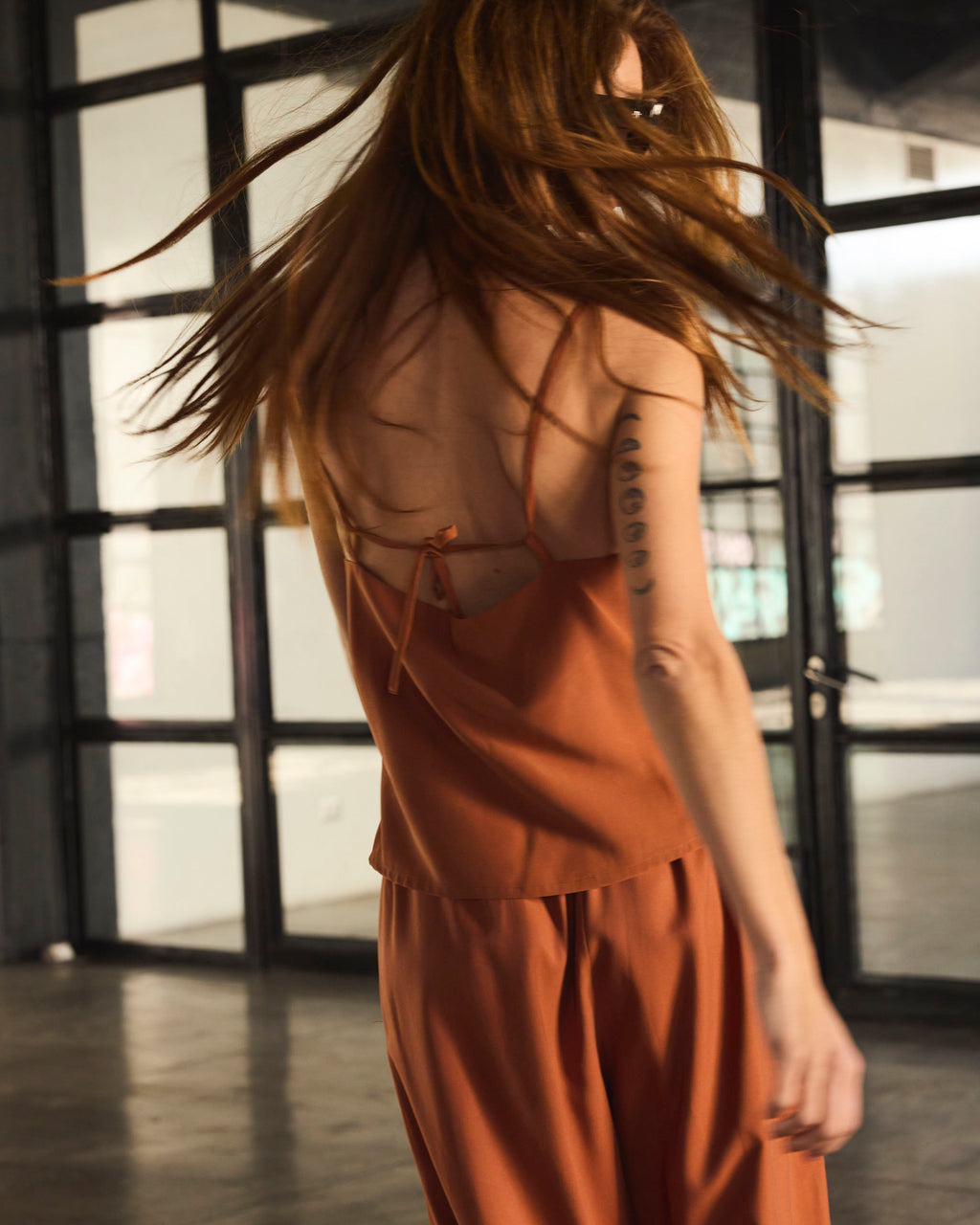 Pantalón Labille Cupro Brick