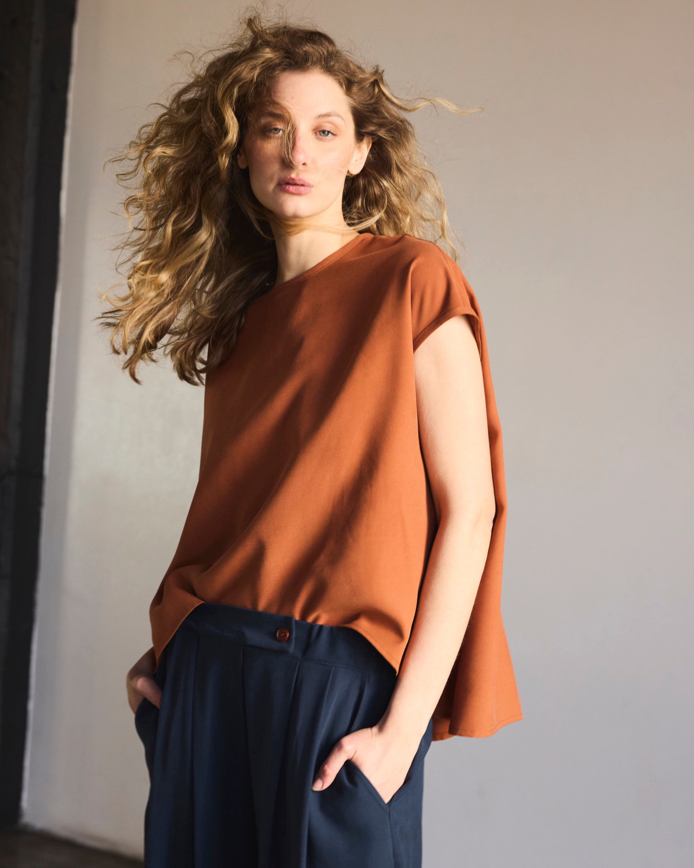 Top Sagasse Cupro Brick