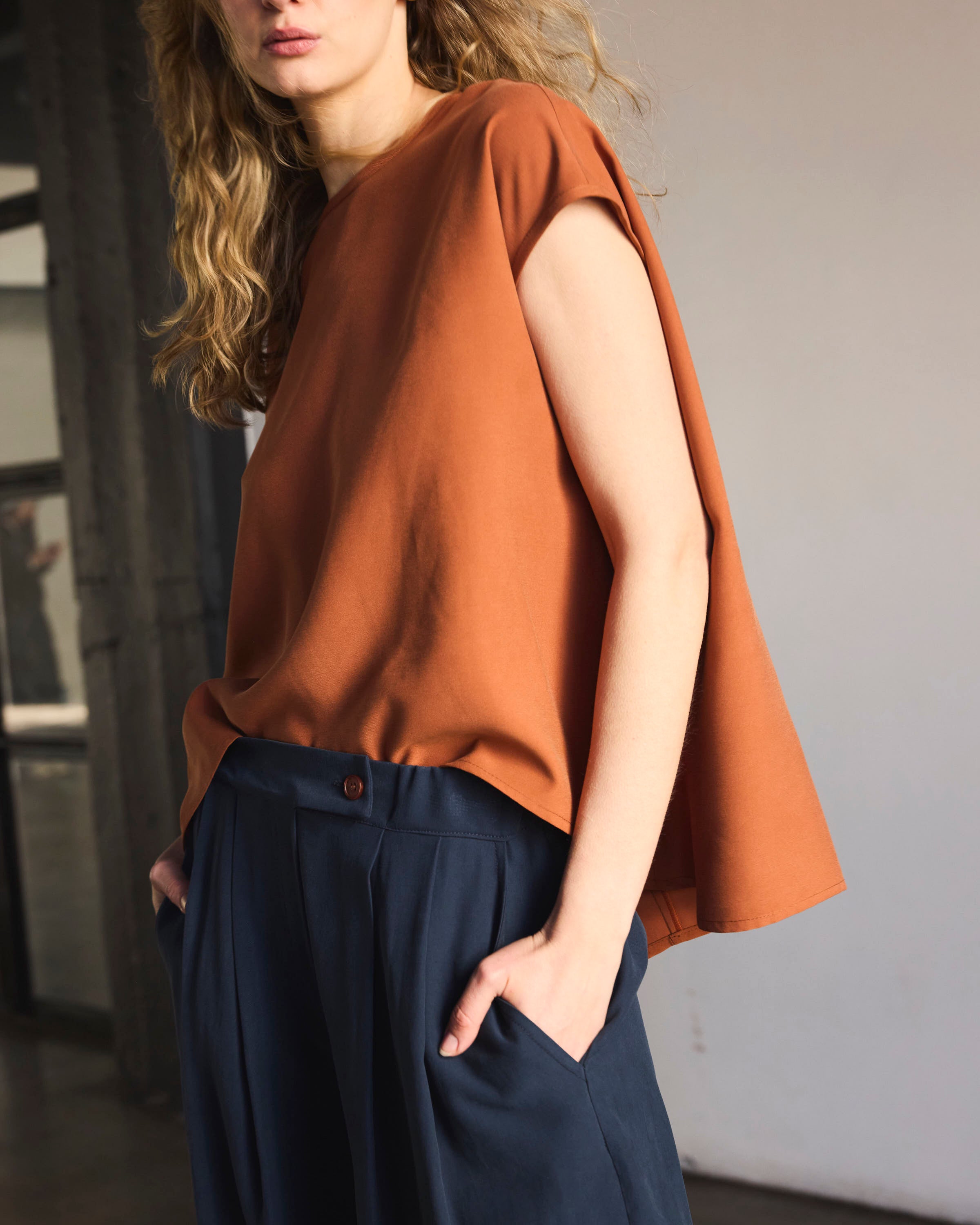 Top Sagasse Cupro Brick