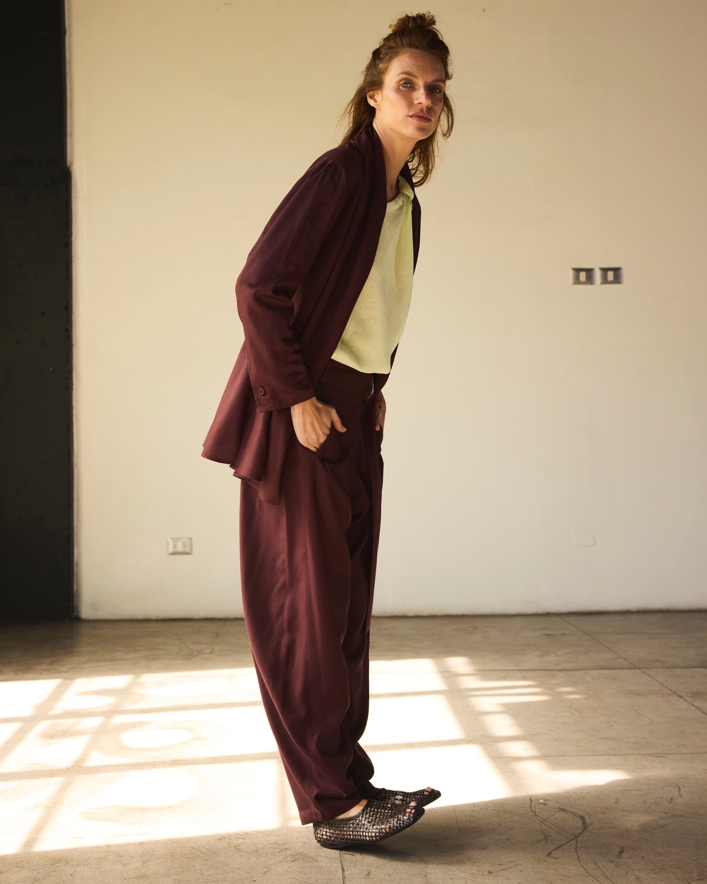 Blazer-Tapado Feu Microseda Malbec | Limited Edition