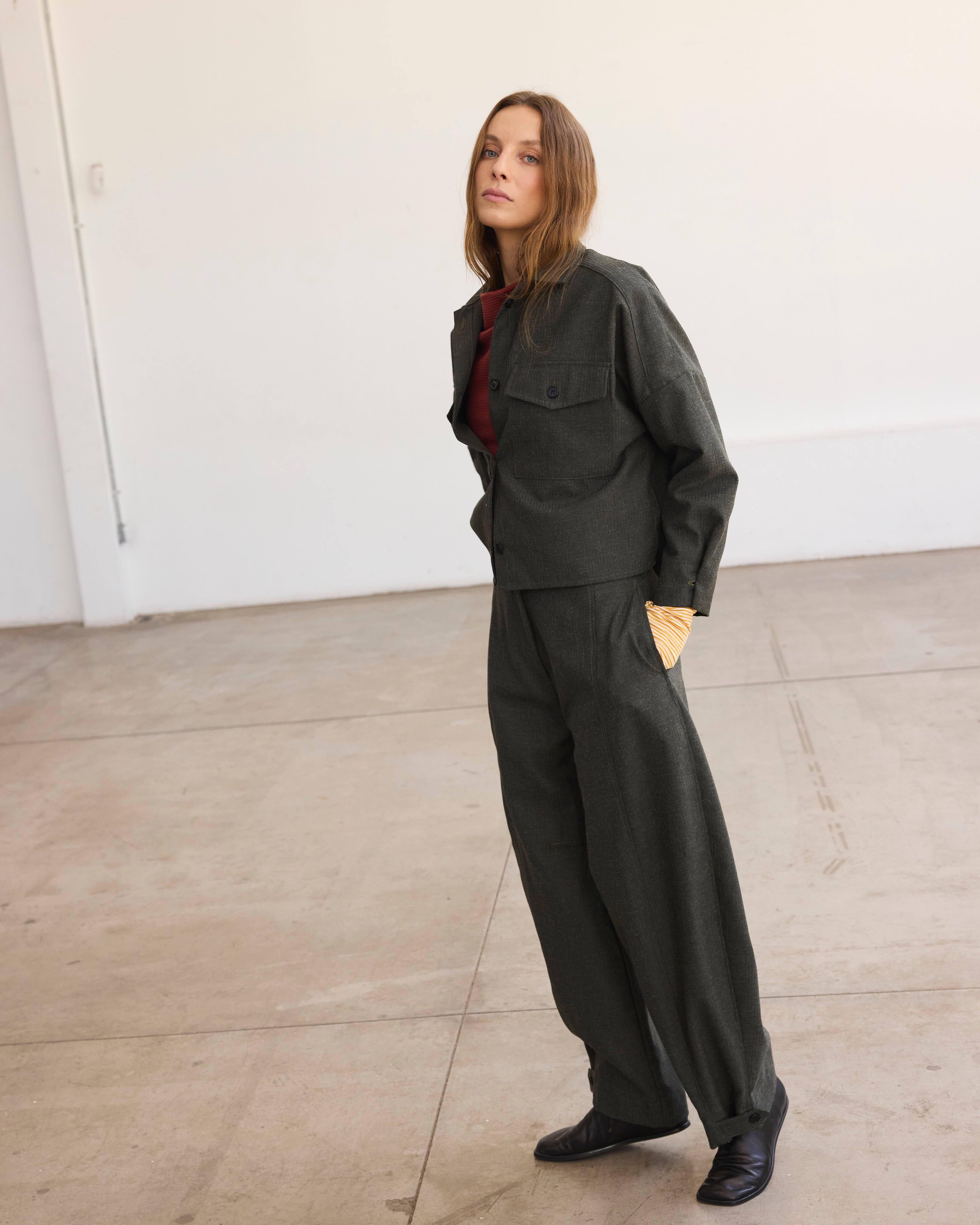 Sobre Camisa Mauve Verde