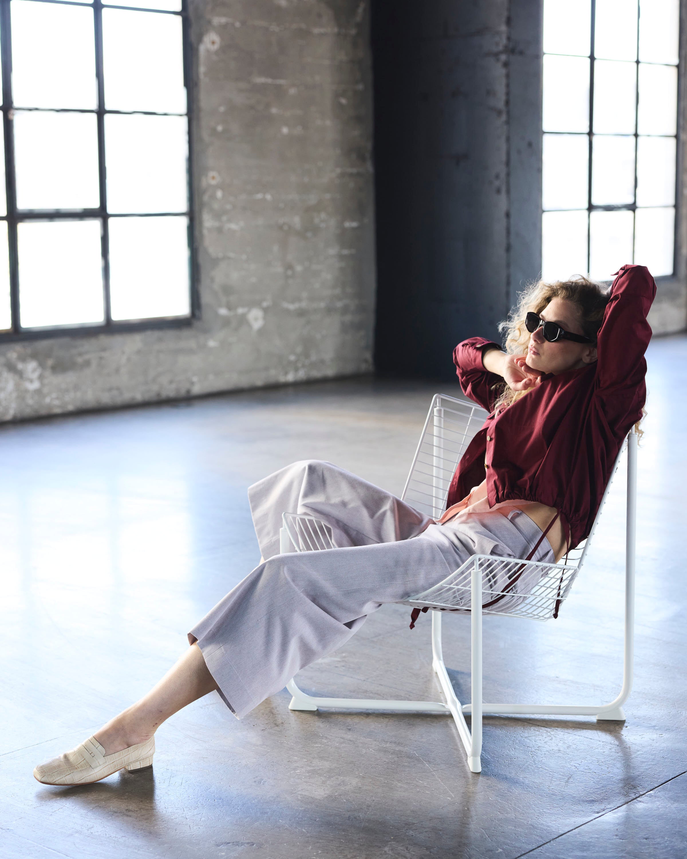 Sobrecamisa Fleuriste Poplin Burdeo