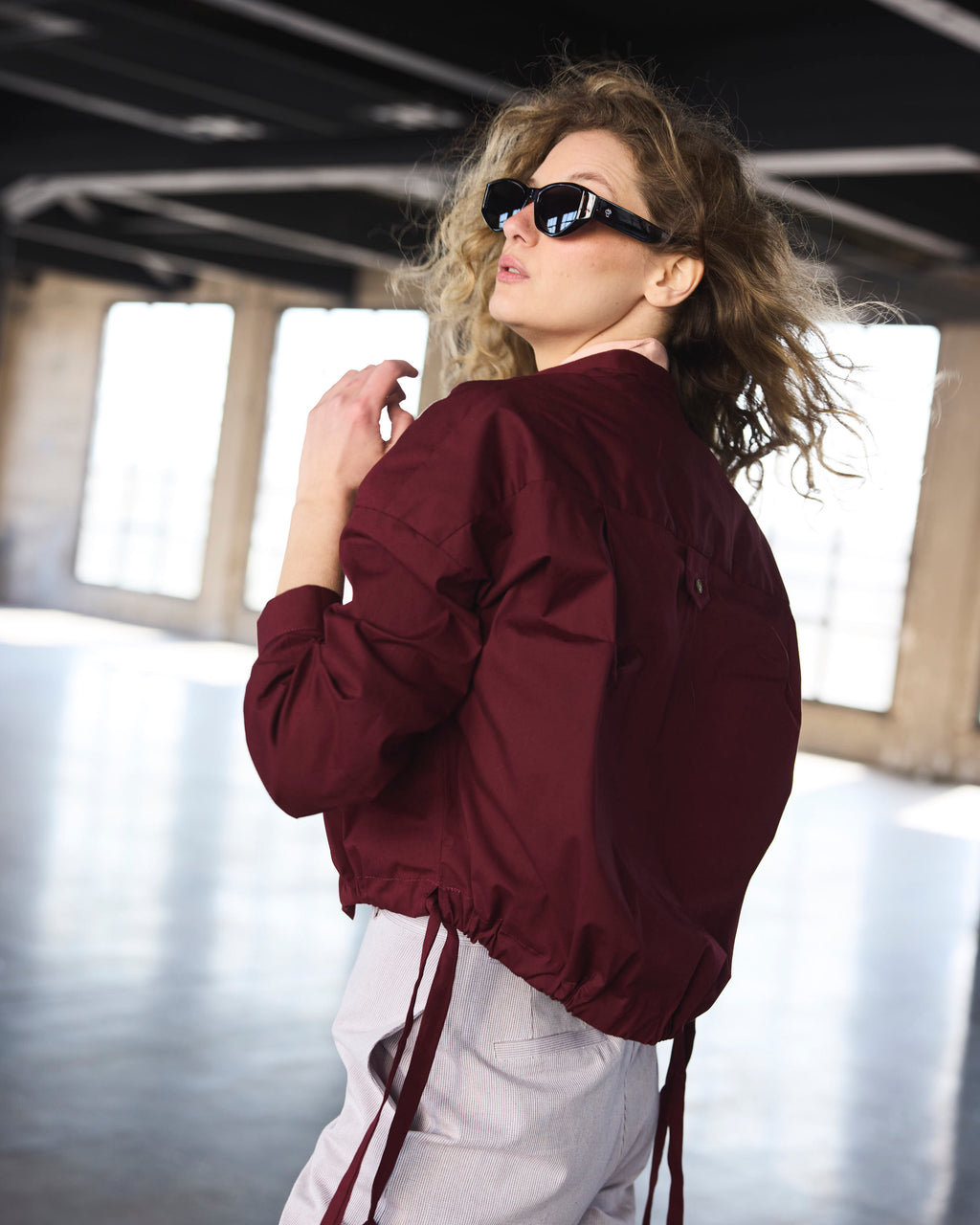 Sobrecamisa Fleuriste Poplin Burdeo