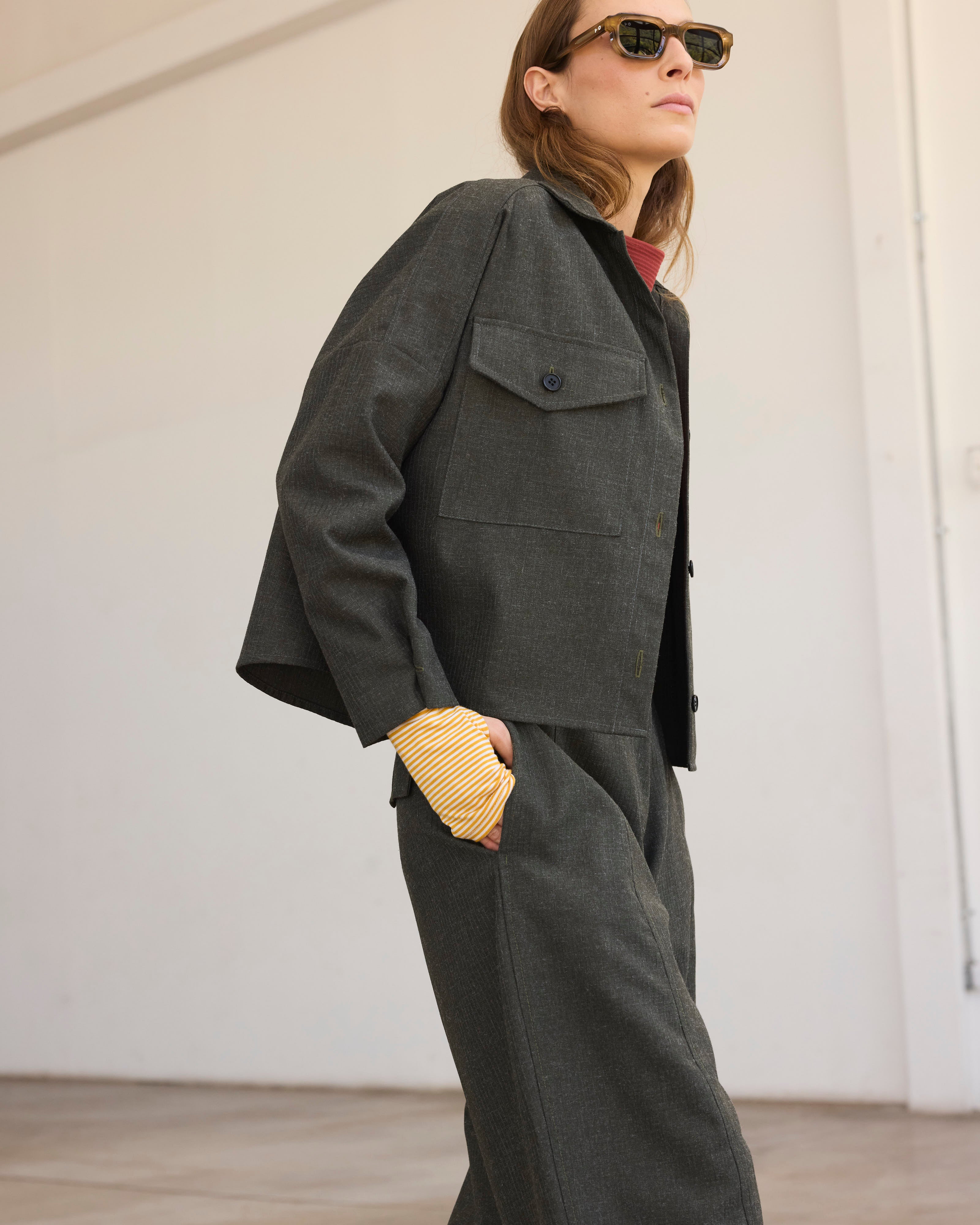 Sobre Camisa Mauve Verde