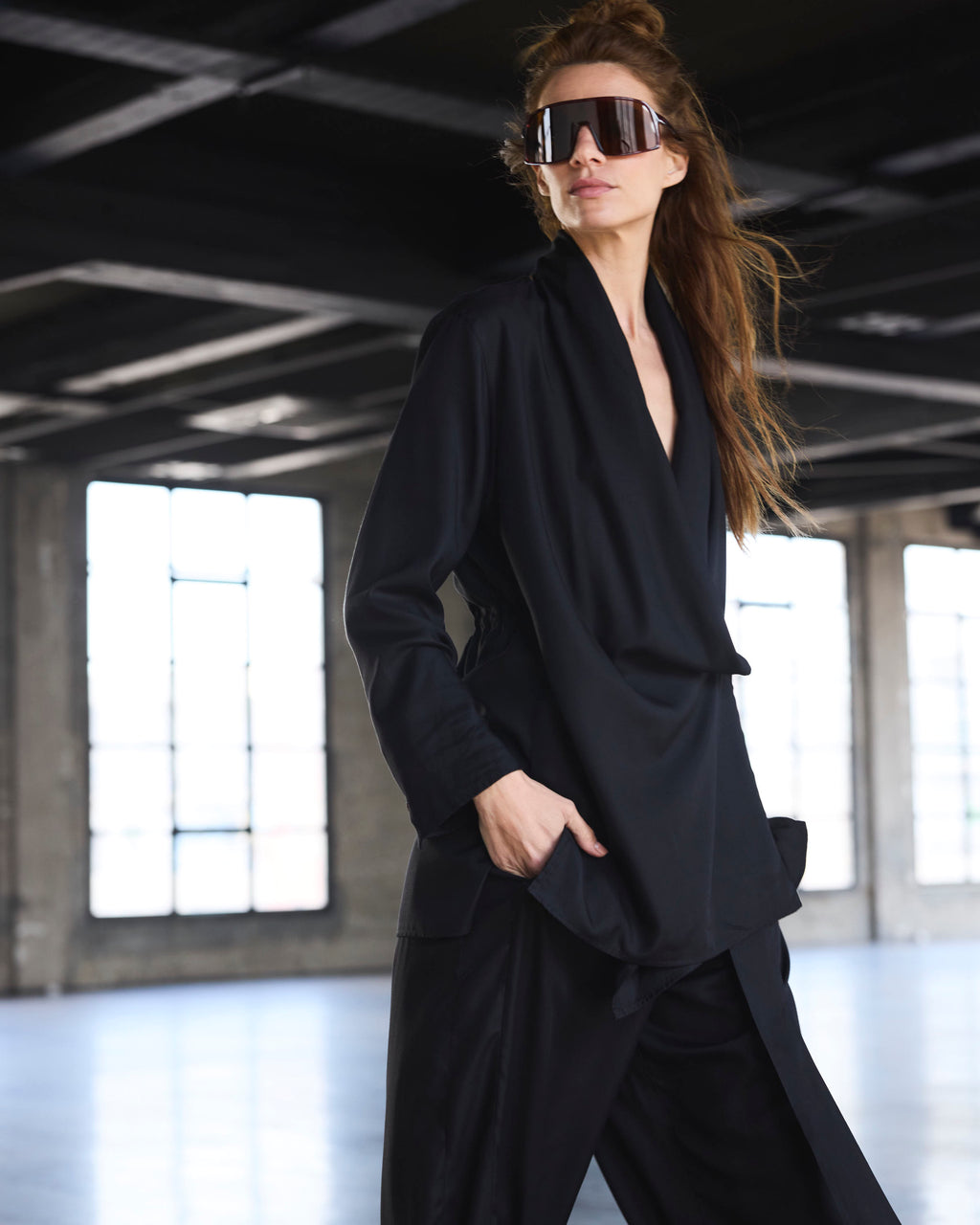 Blazer-Tapado Feu Microseda Negro | Limited Edition