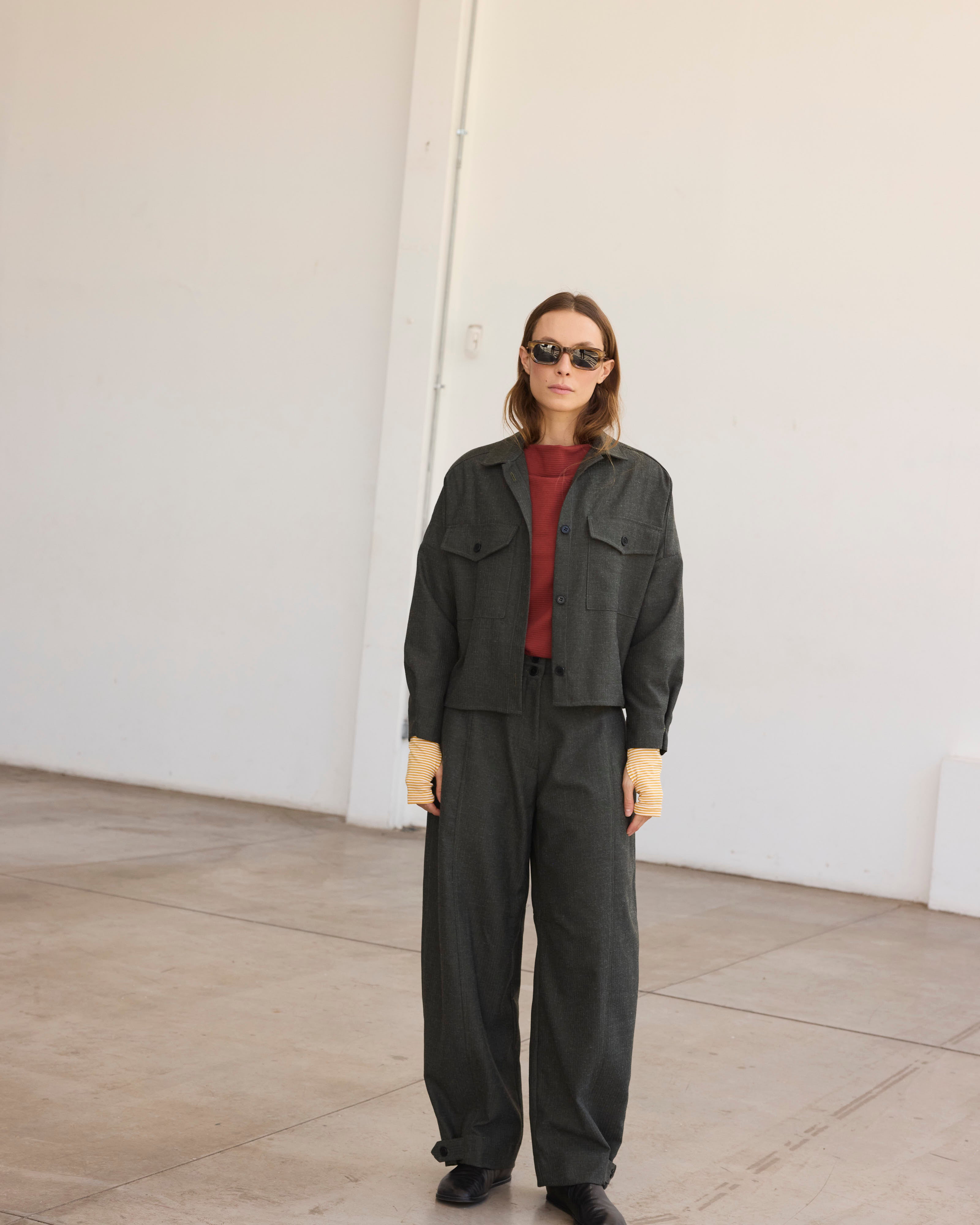 Sobre Camisa Mauve Verde