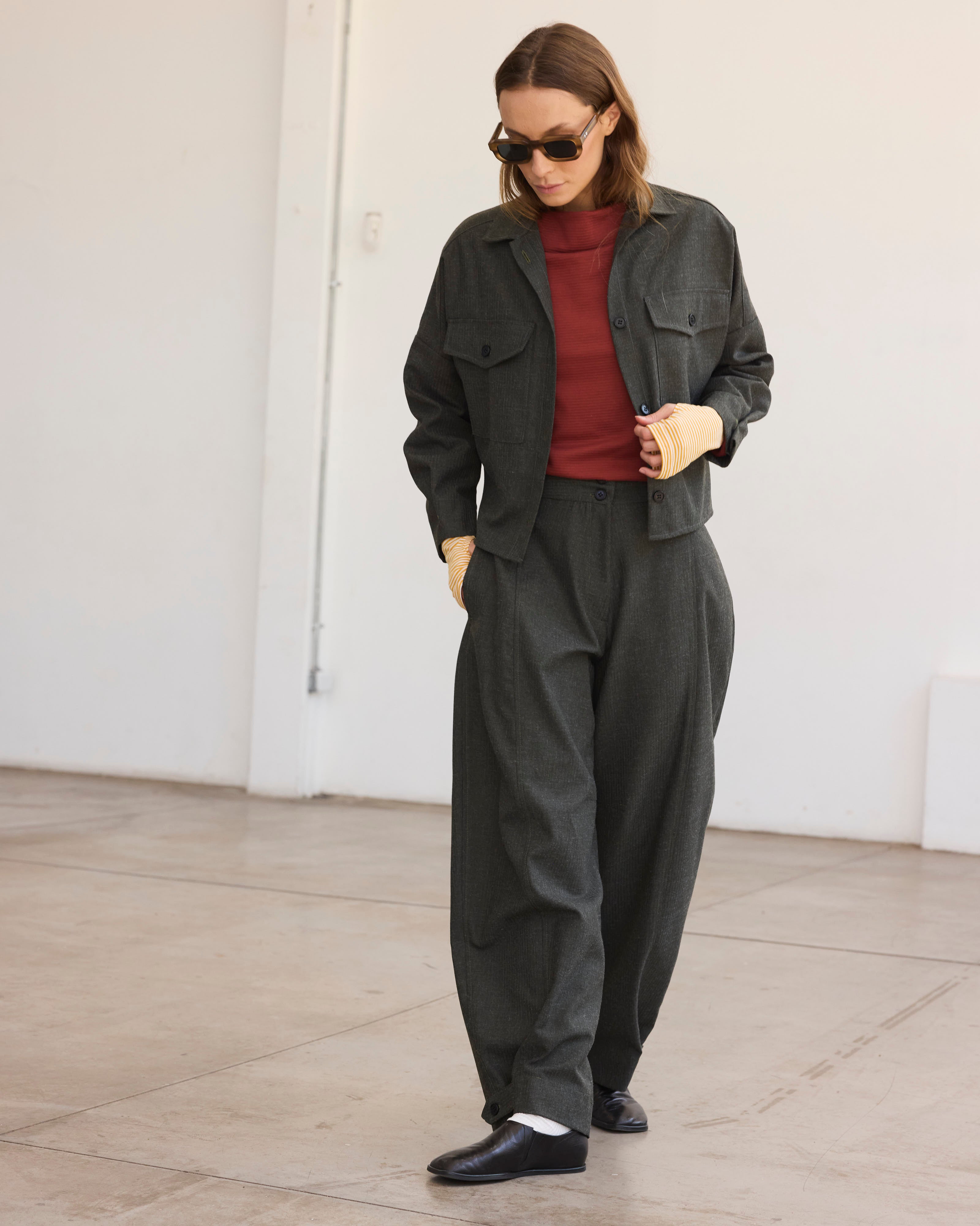 Sobre Camisa Mauve Verde