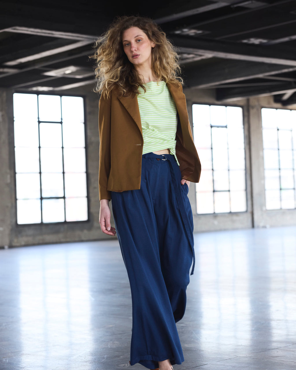 Blazer Medio Soleil 100% Algodón Camel