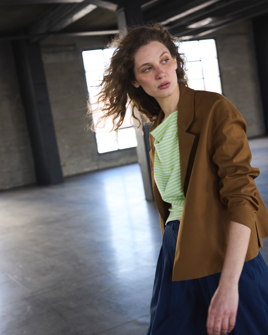 Blazer Medio Soleil 100% Algodón Camel