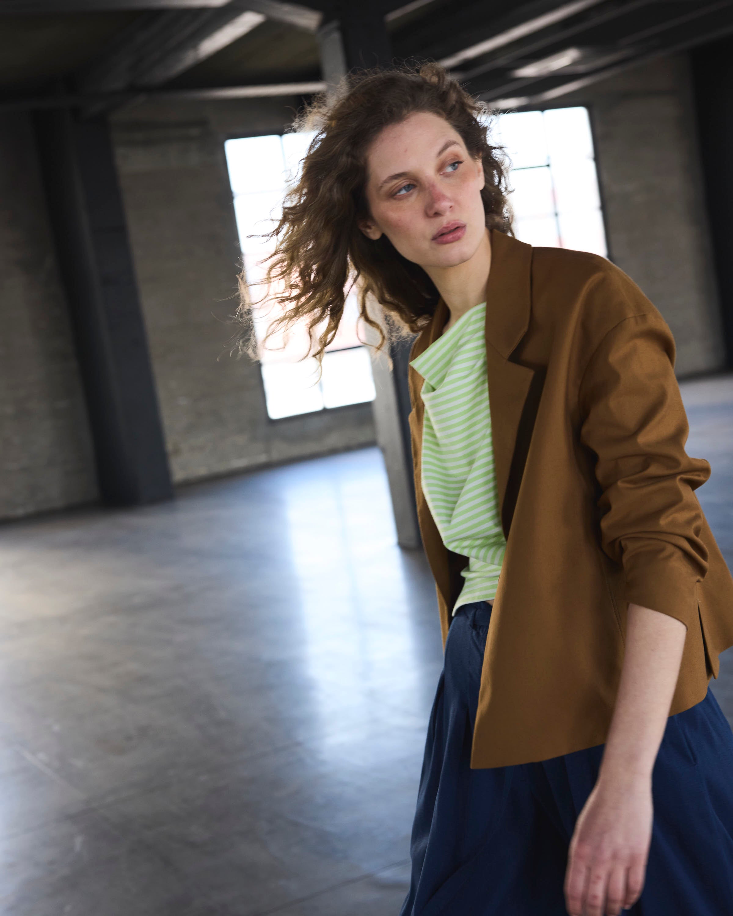 Blazer Medio Soleil 100% Algodón Camel