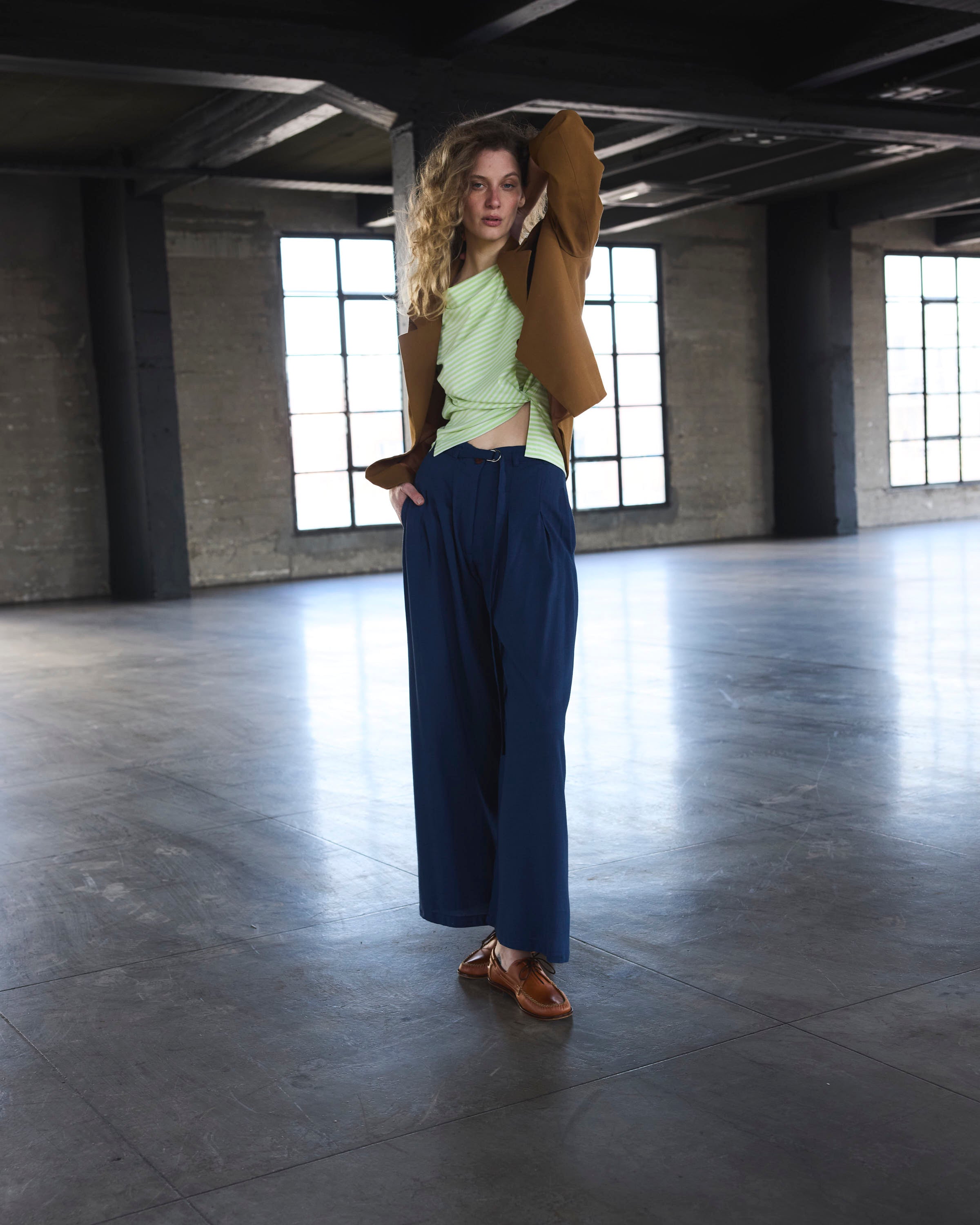 Blazer Medio Soleil 100% Algodón Camel