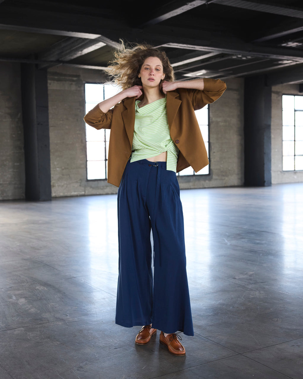 Blazer Medio Soleil 100% Algodón Camel