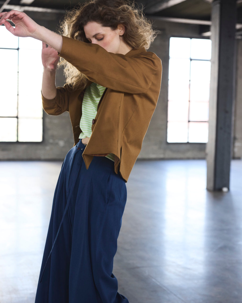 Blazer Medio Soleil 100% Algodón Camel