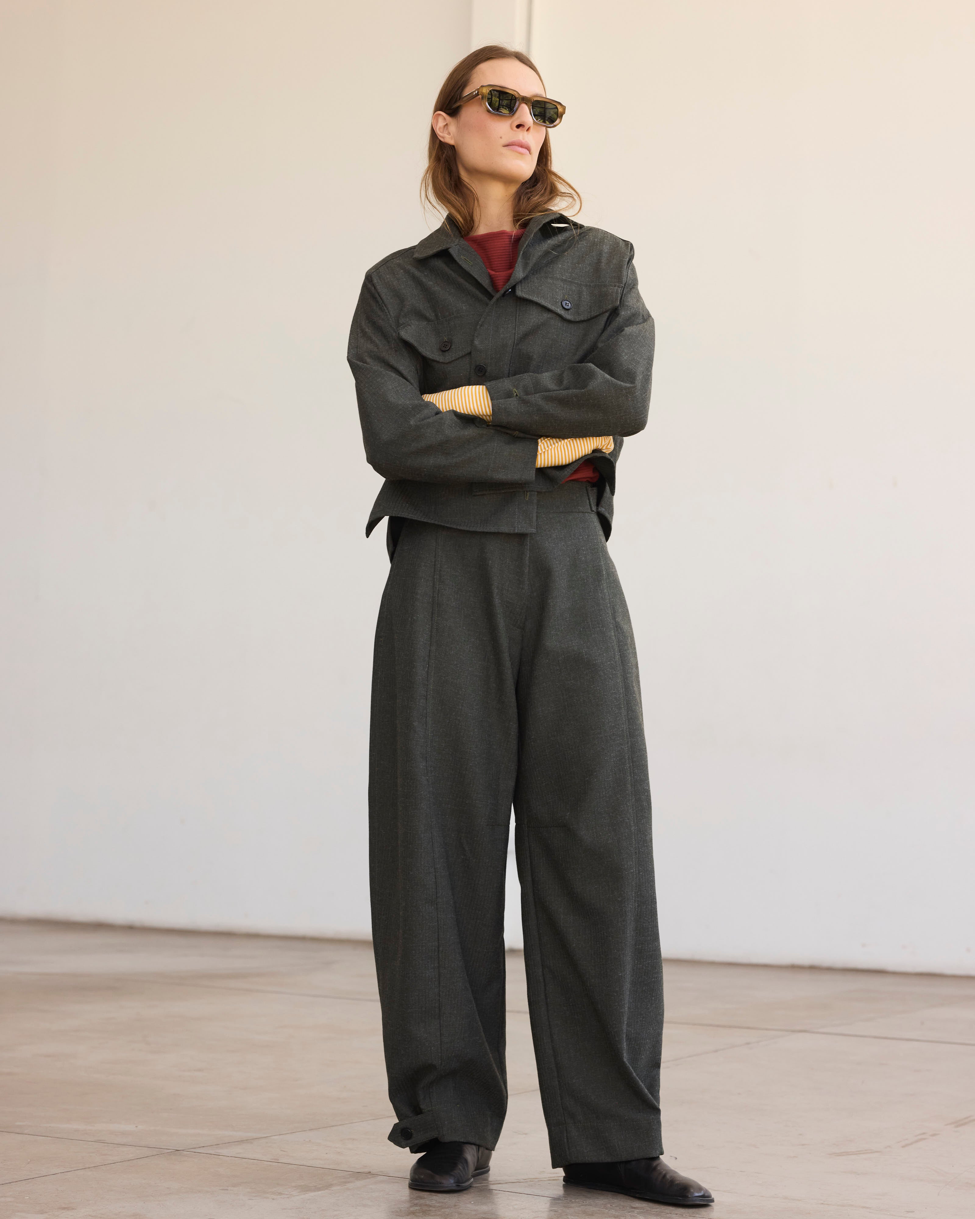 Sobre Camisa Mauve Verde