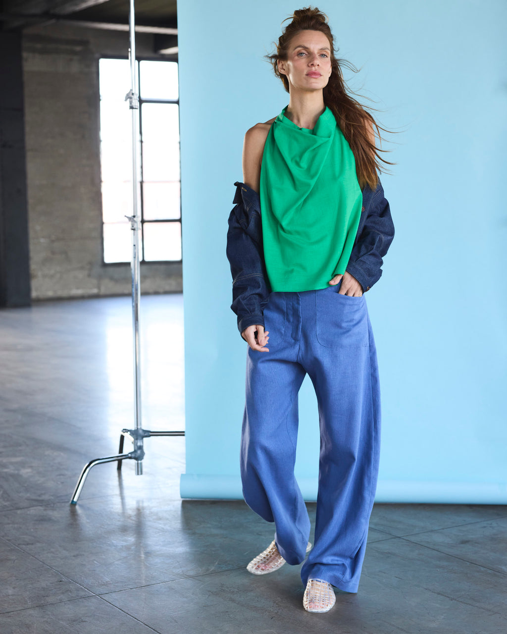 Pantalón Vienne Lino Índigo