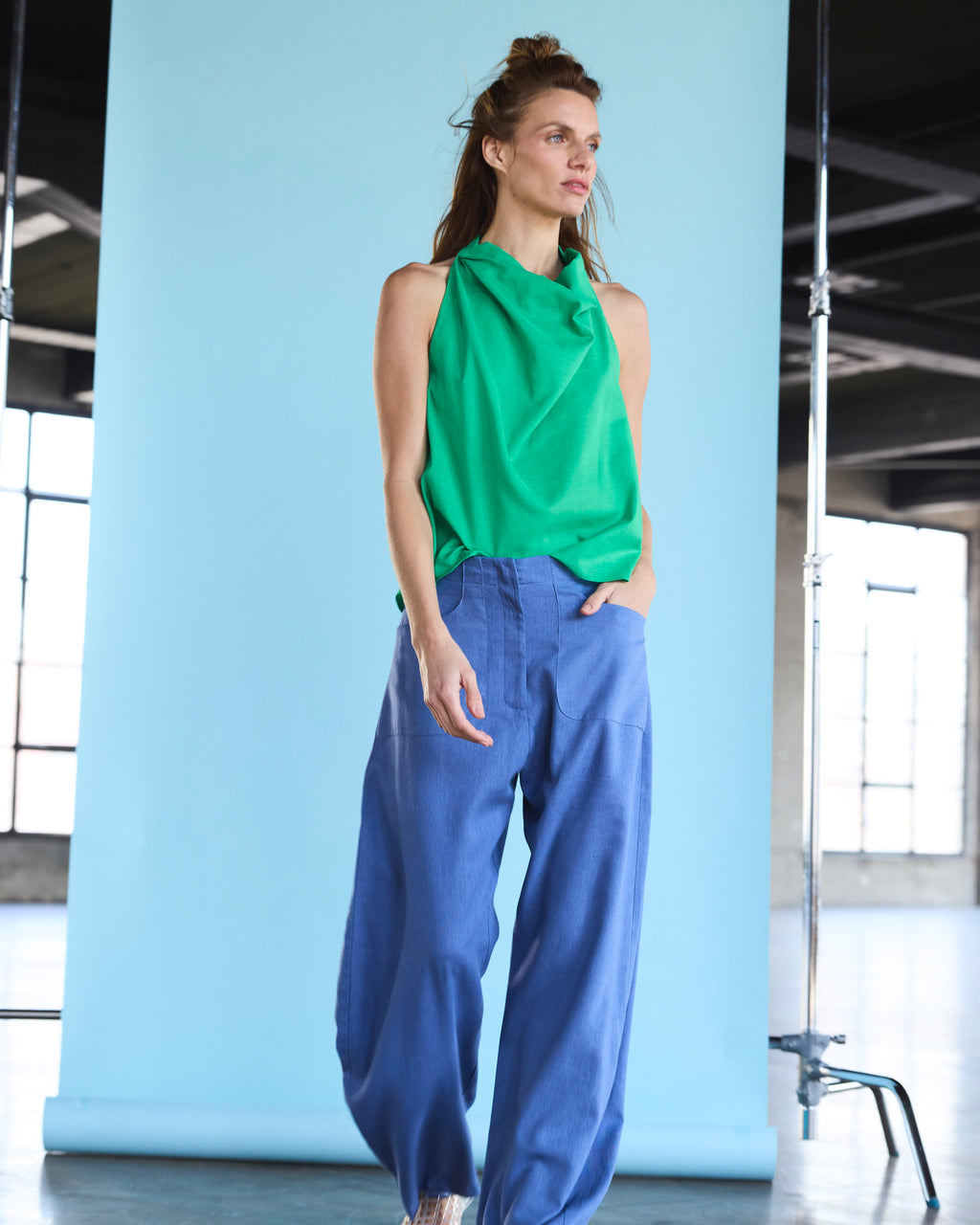 Pantalón Vienne Lino Índigo