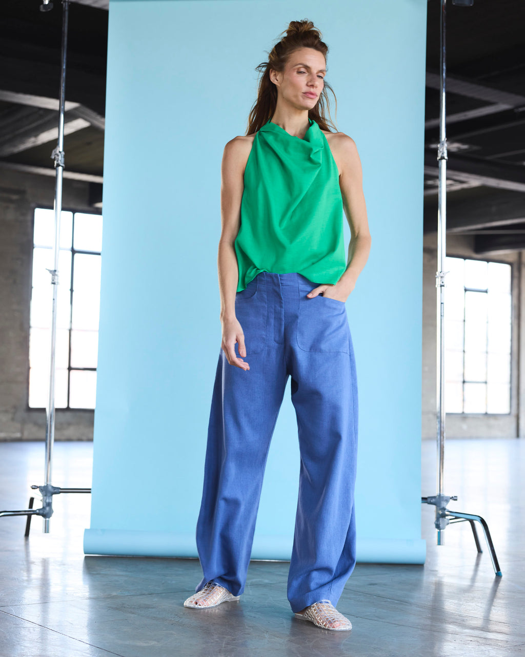 Pantalón Vienne Lino Índigo