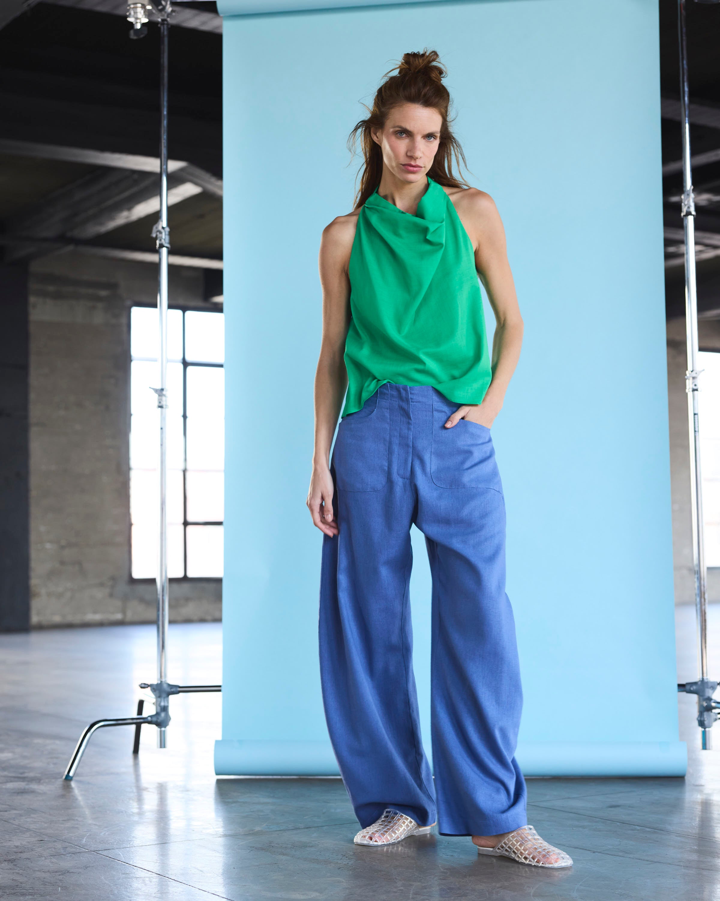 Pantalón Vienne Lino Índigo