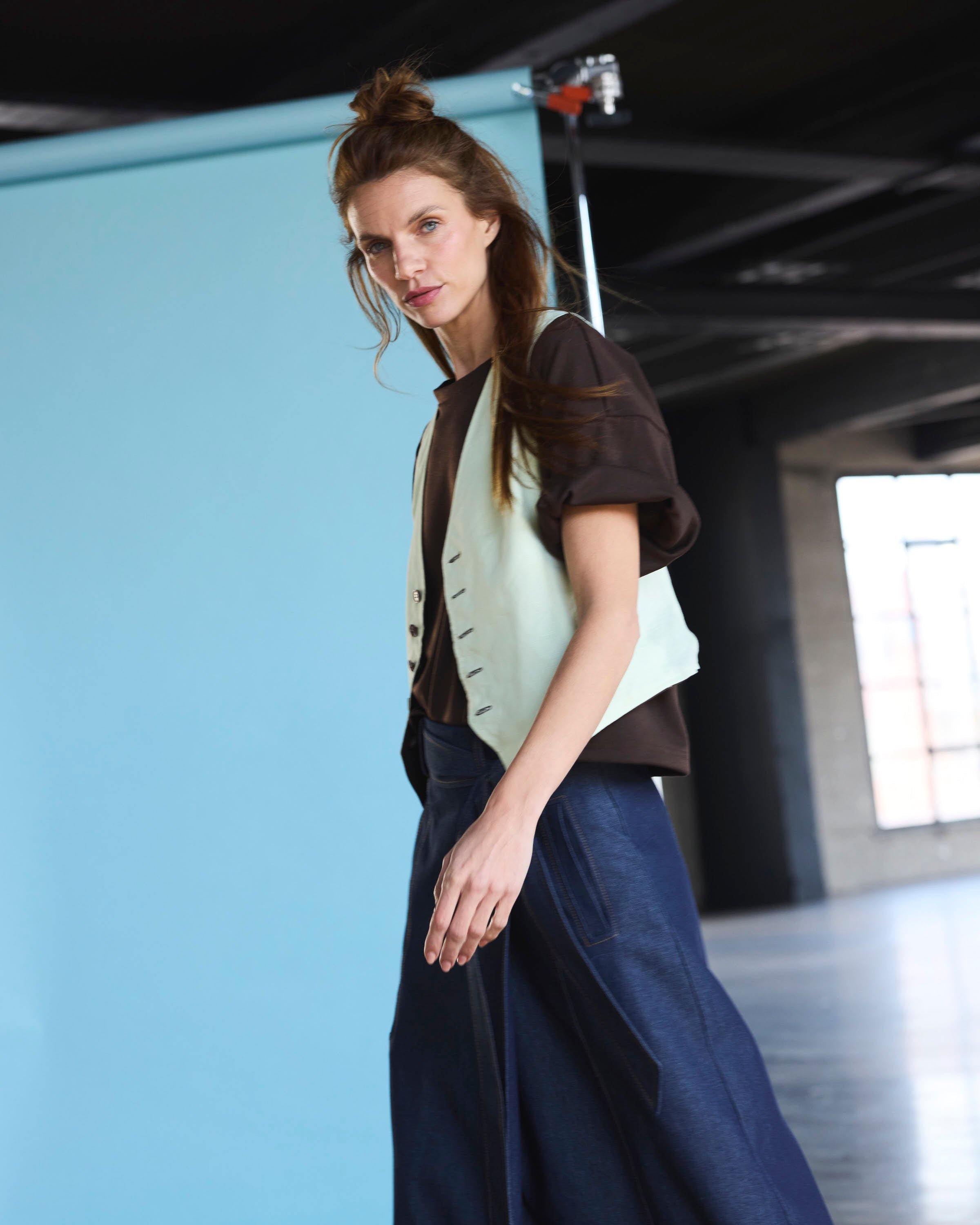 Polera Vaillance Café Oscuro