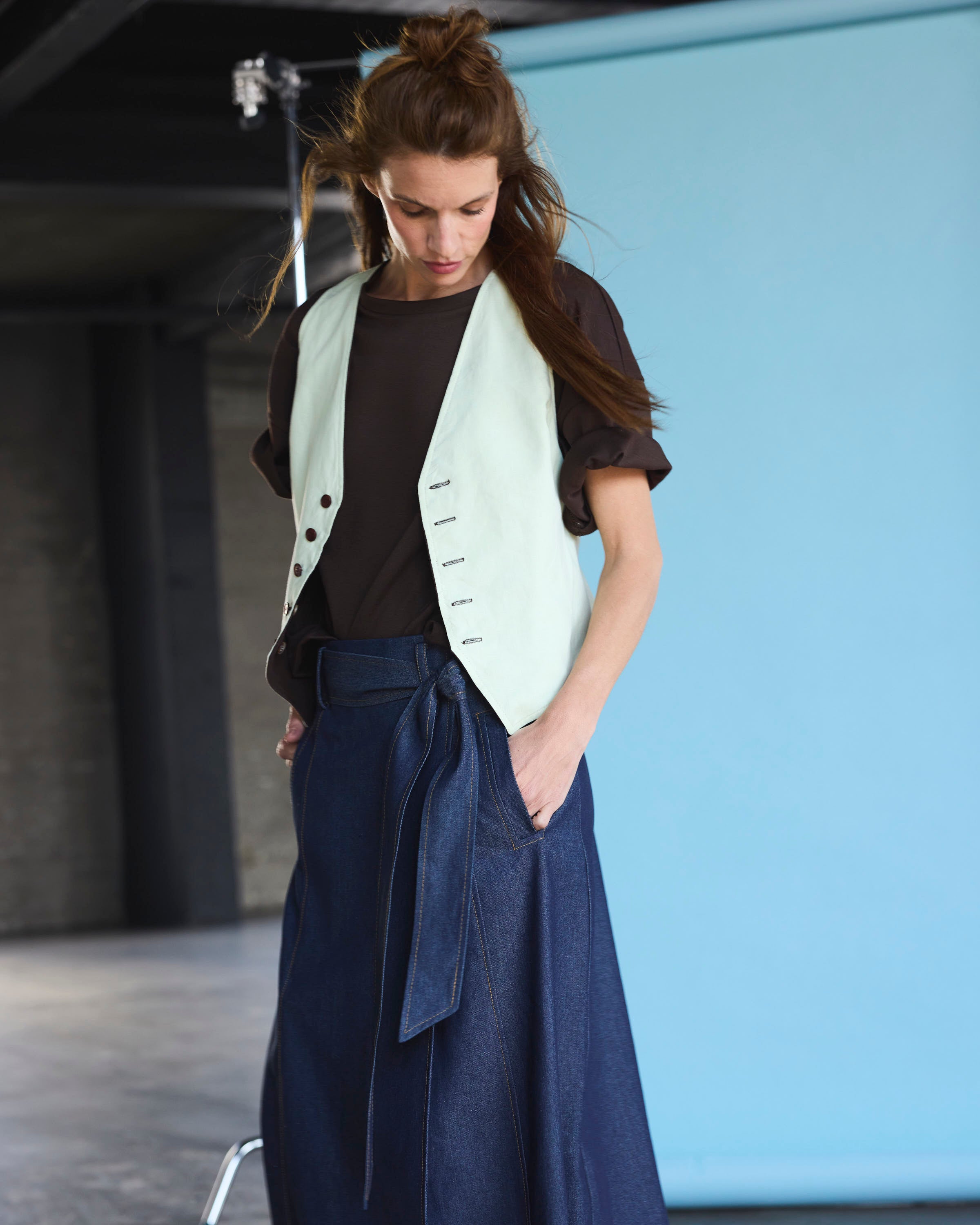 Polera Vaillance Café Oscuro