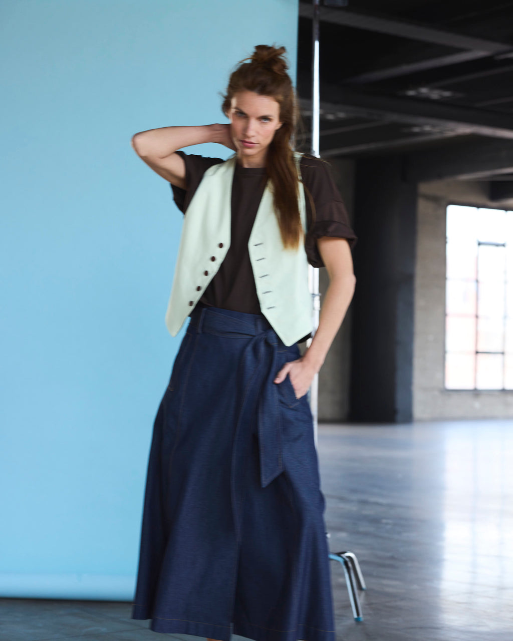 Falda Guede Denim Azul