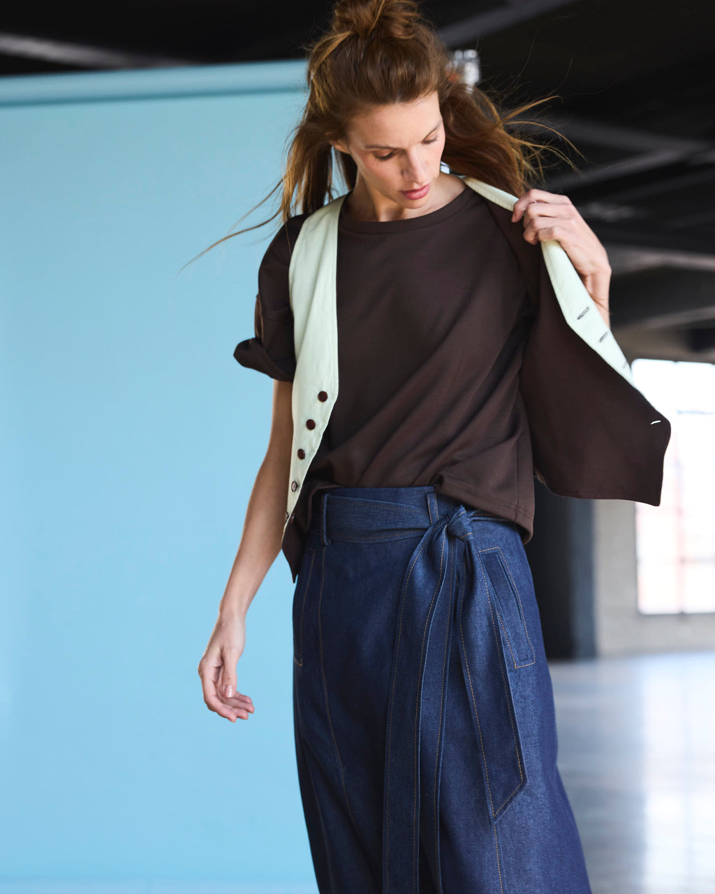 Falda Guede Denim Azul