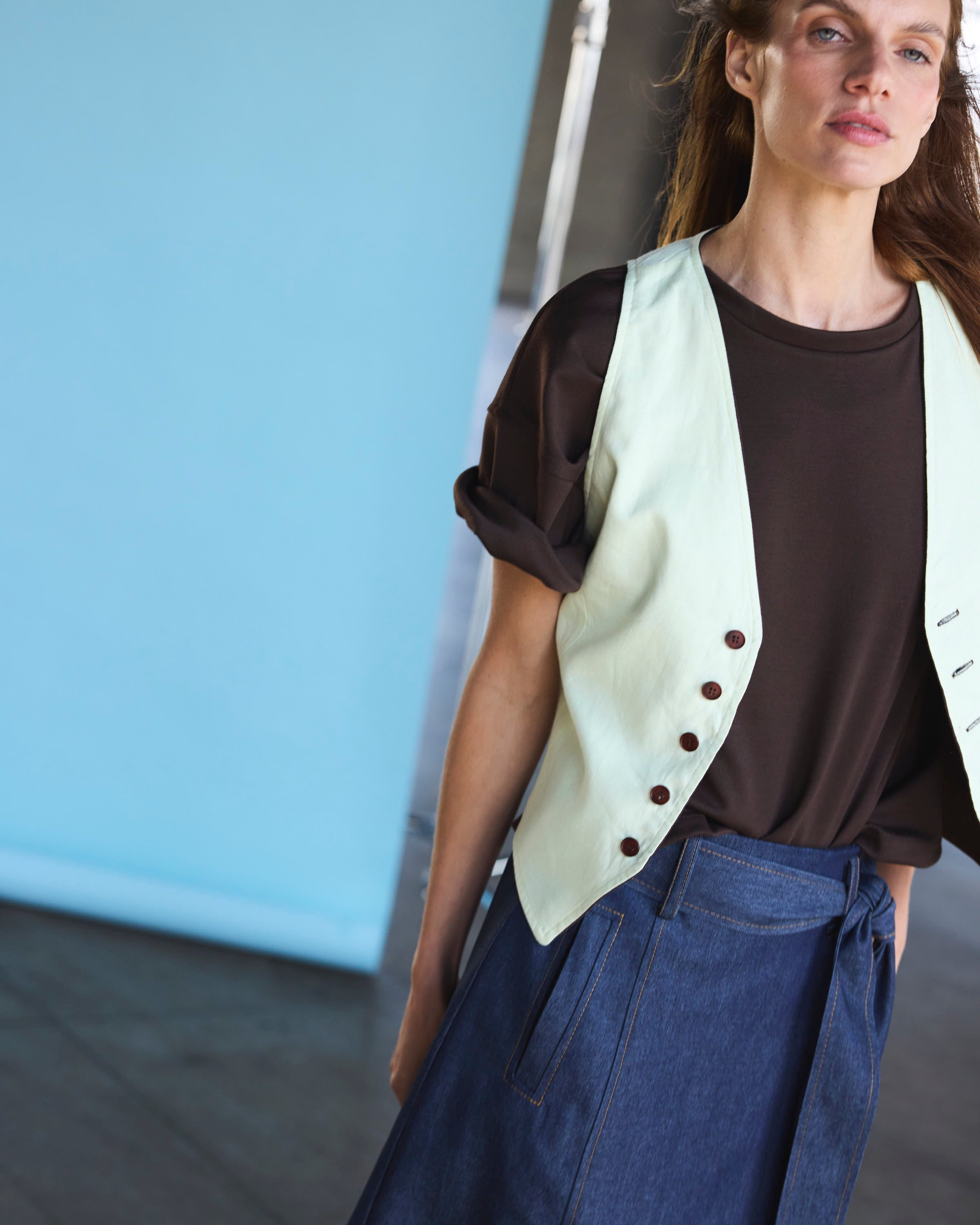 Falda Guede Denim Azul