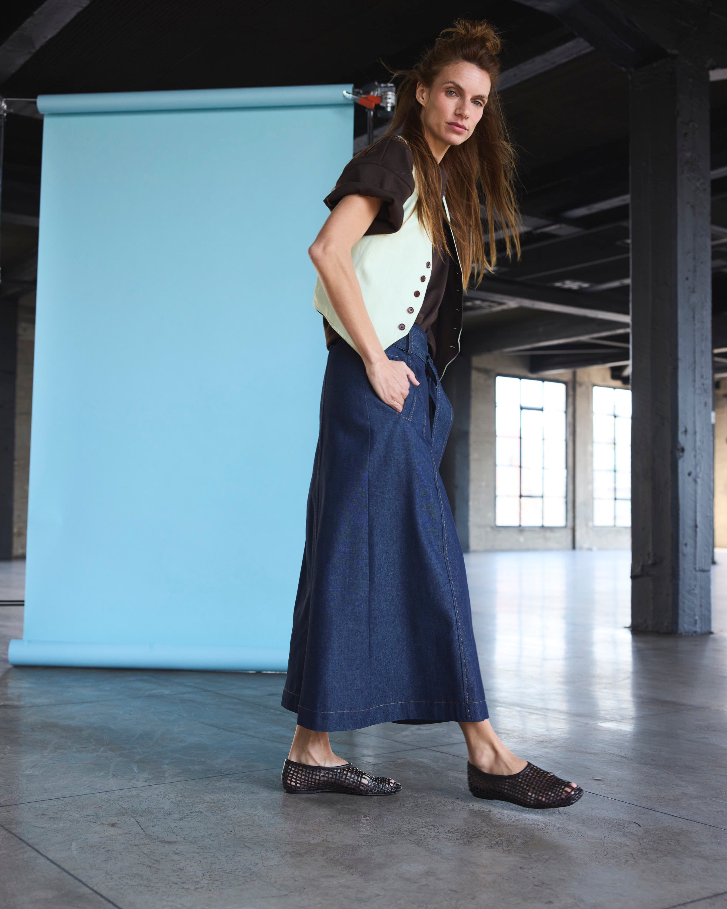 Falda Guede Denim Azul