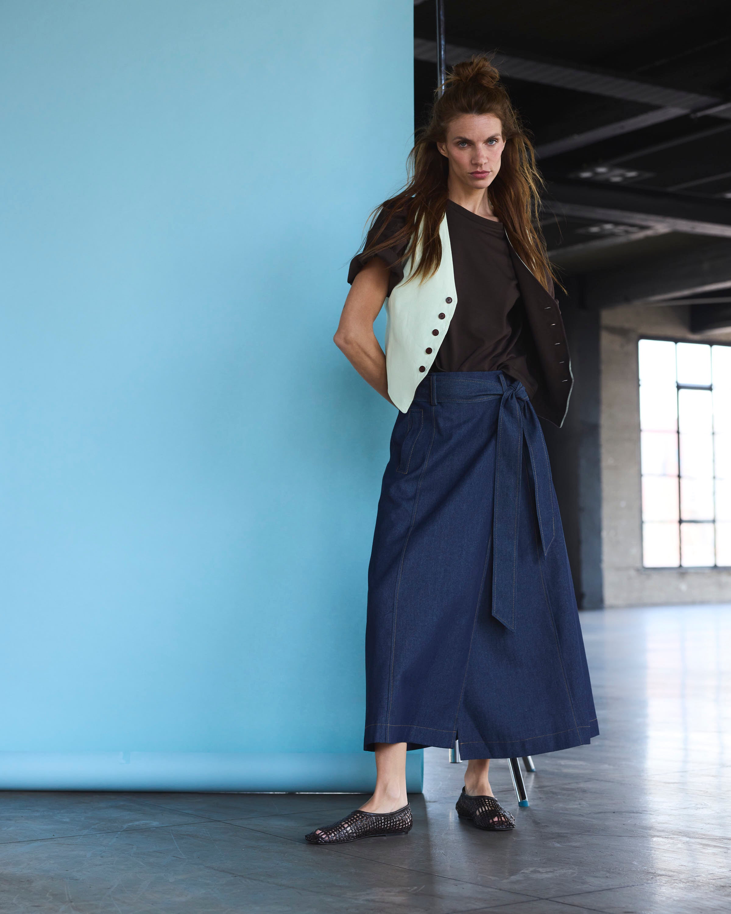 Polera Vaillance Café Oscuro