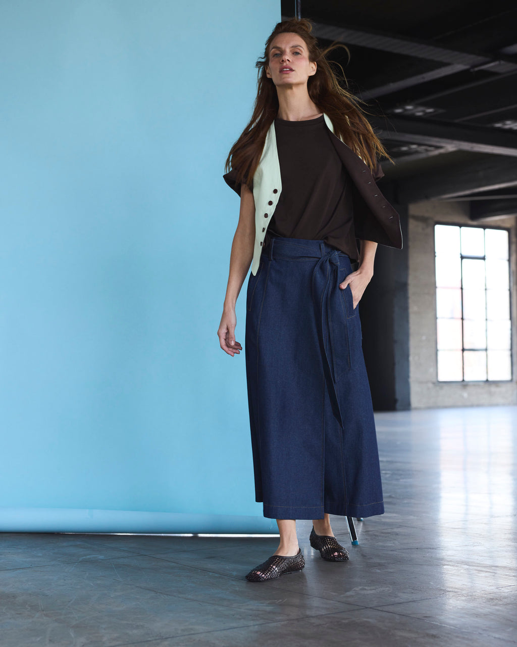 Falda Guede Denim Azul