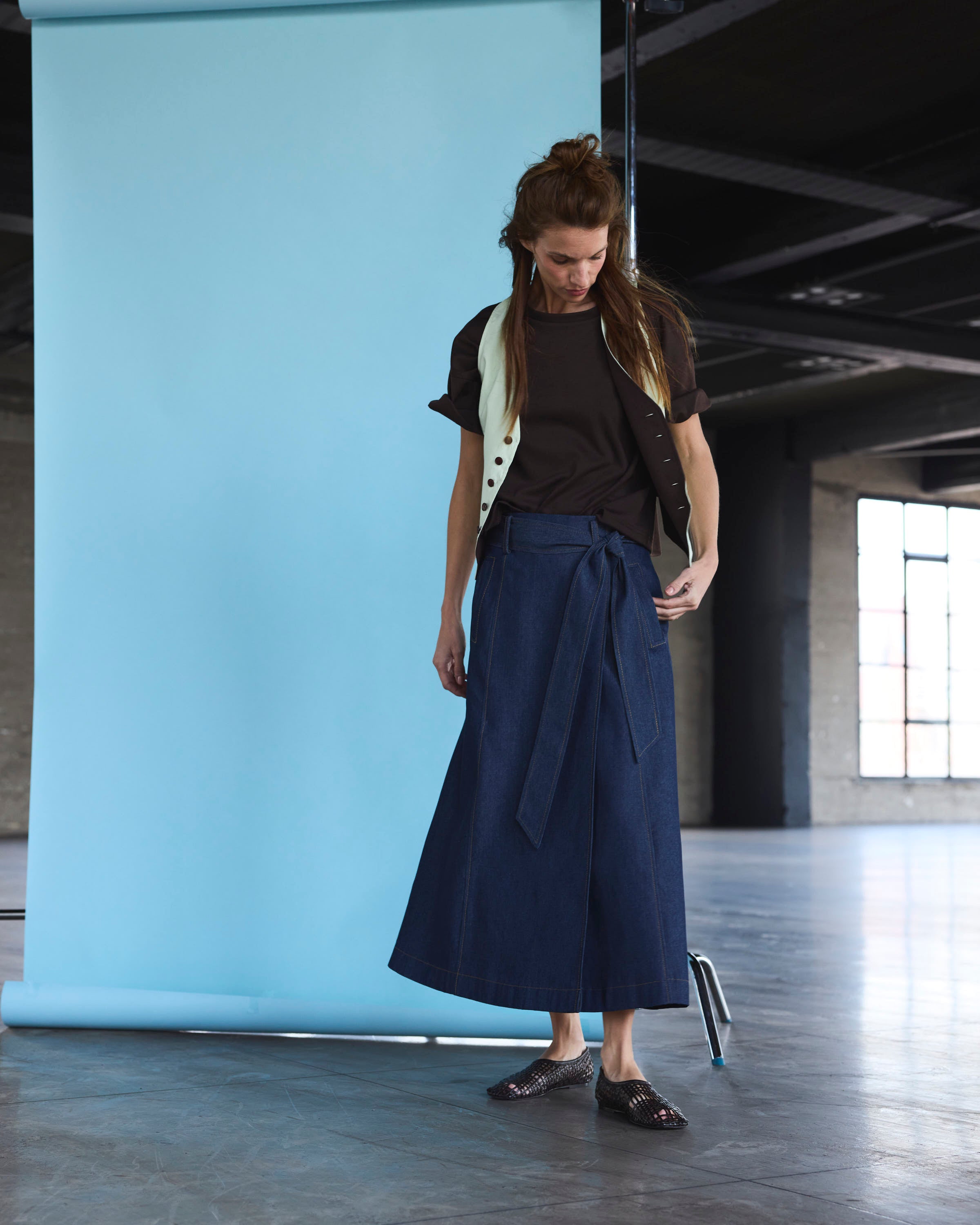 Falda Guede Denim Azul