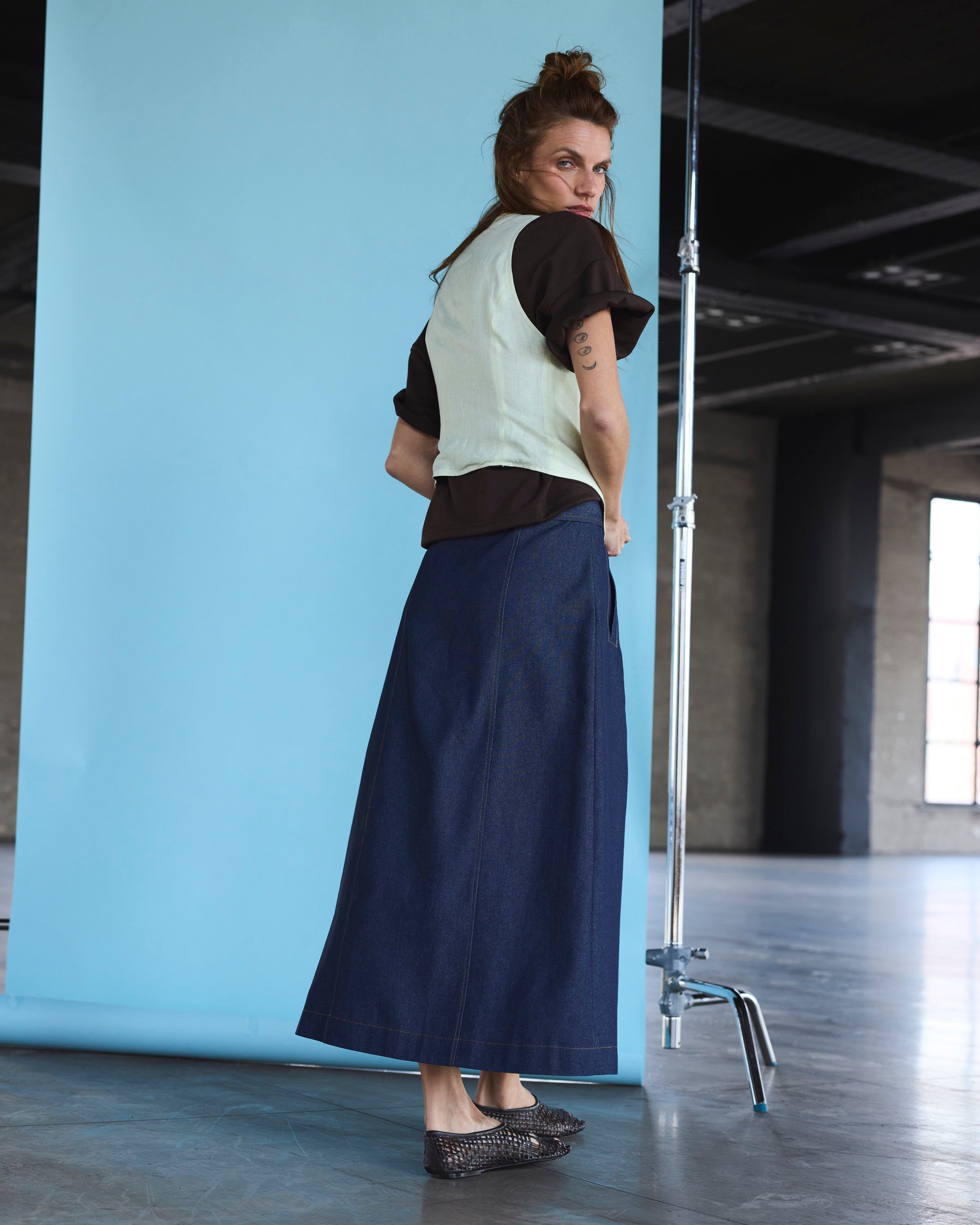 Falda Guede Denim Azul