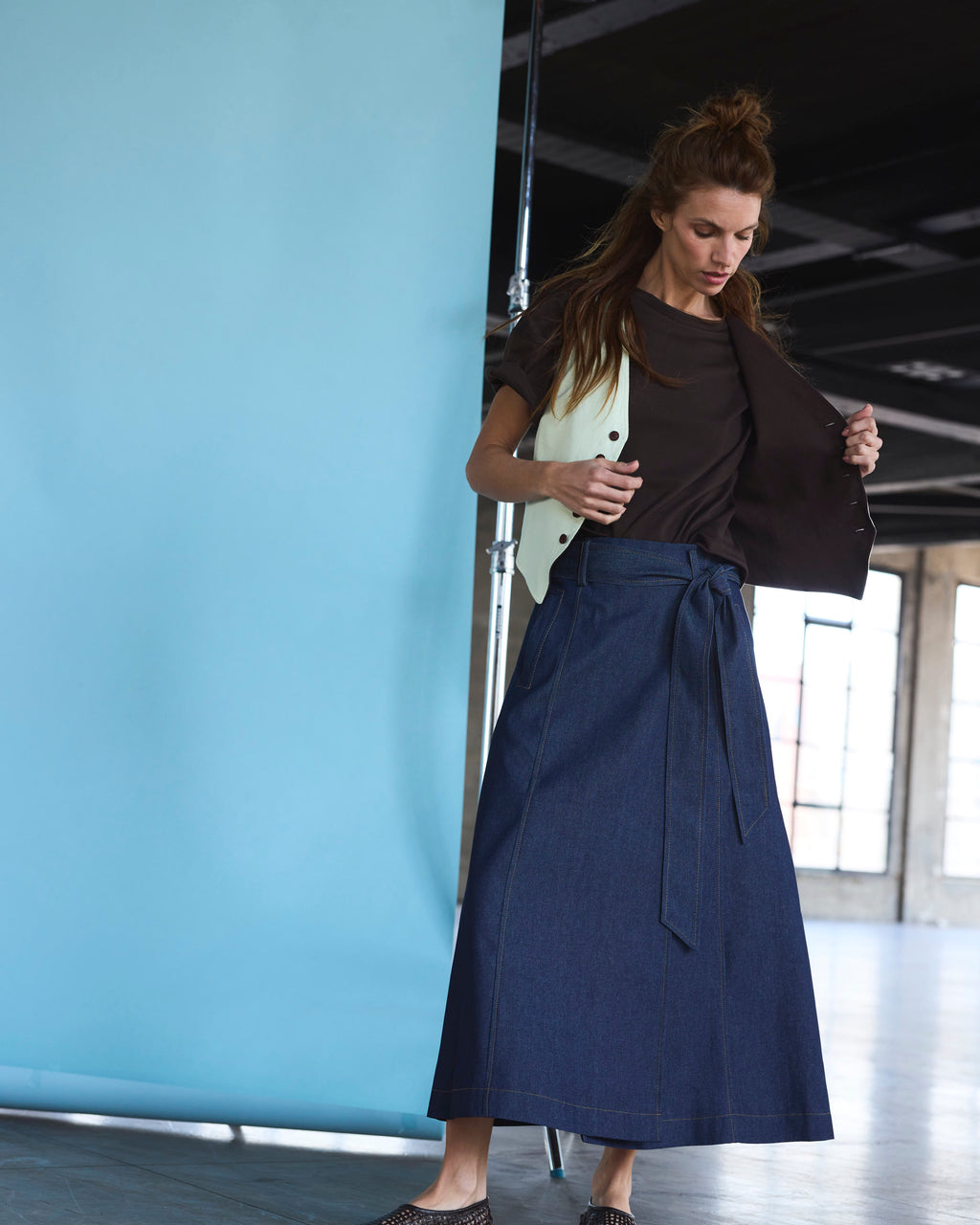 Falda Guede Denim Azul