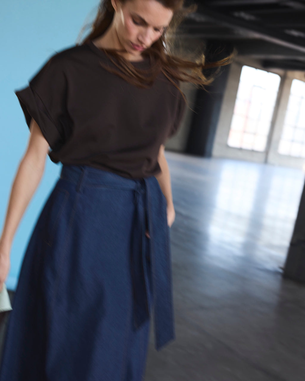 Polera Vaillance Café Oscuro