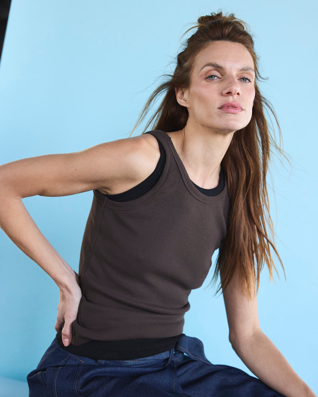 Polera Arkana Algodón Café