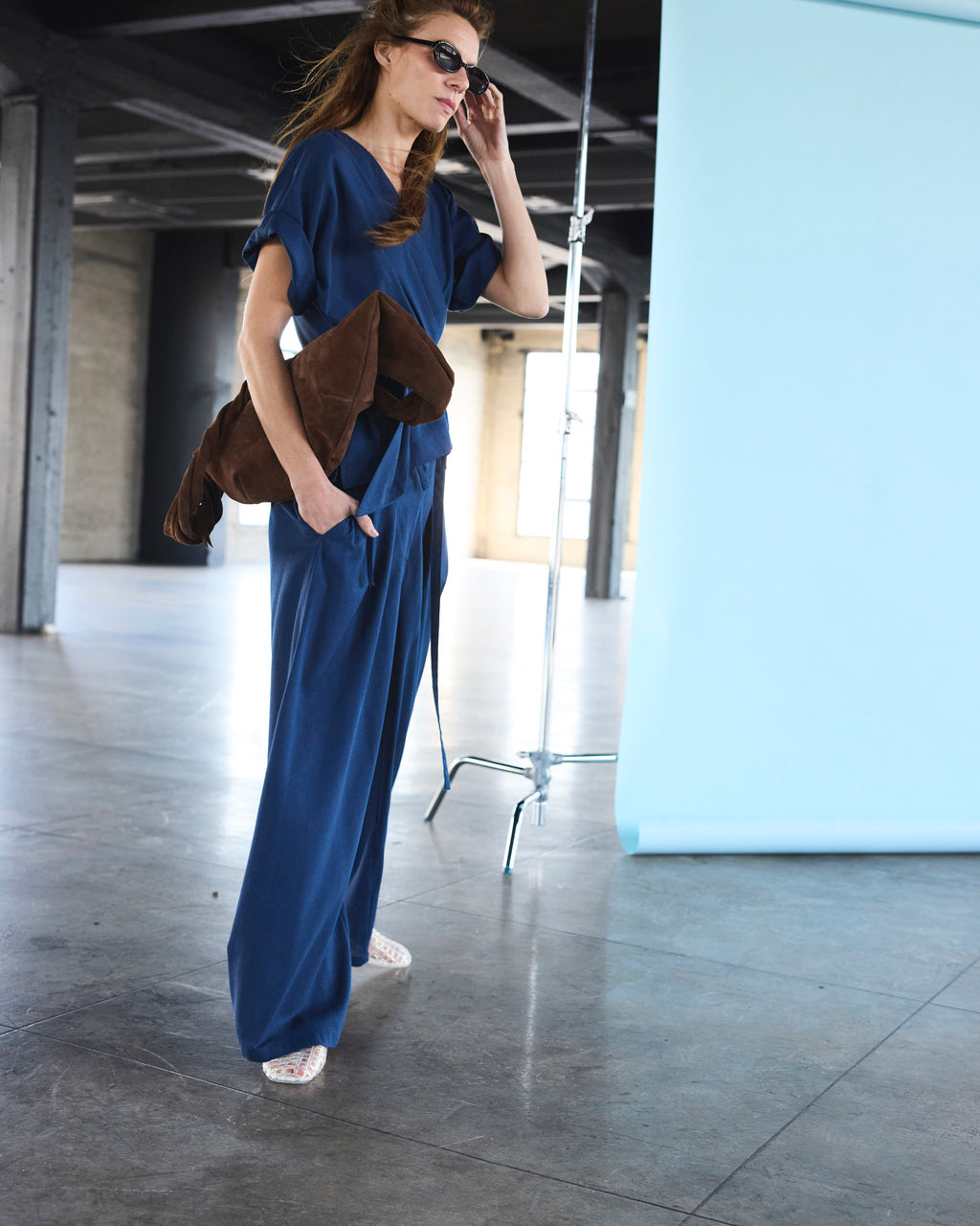 Kimono Fierte Lino Azul Francia