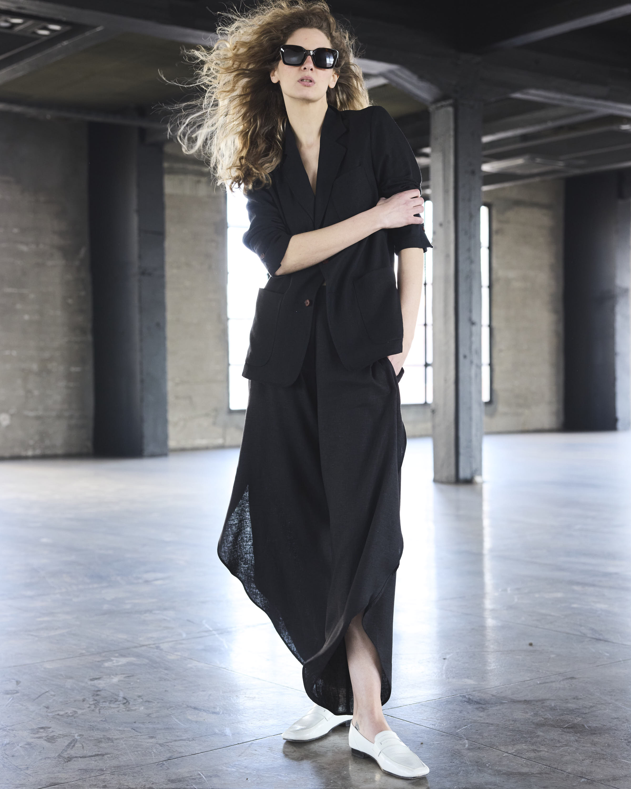 Blazer Sauvage Lino Negro