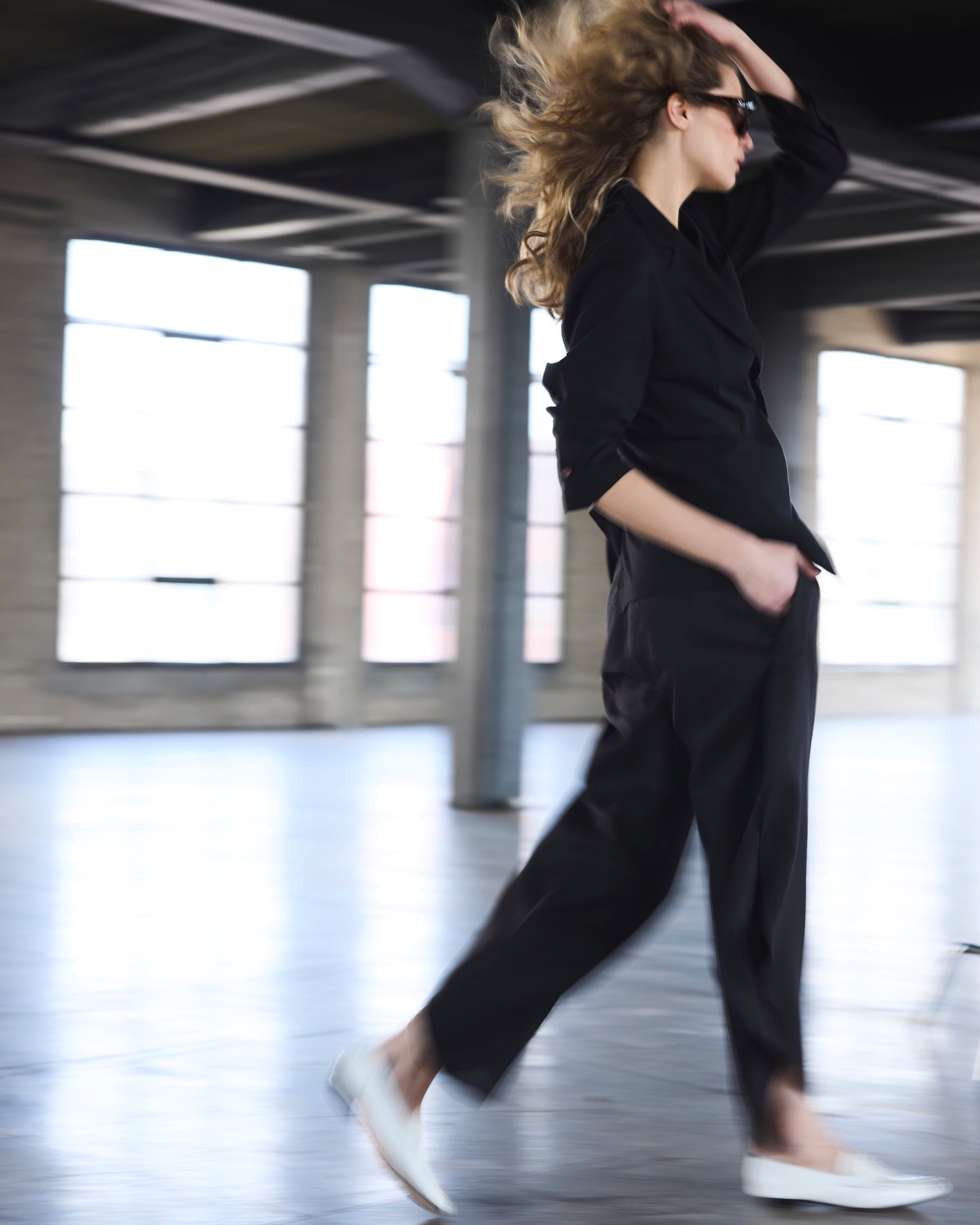 Blazer Sauvage Lino Negro