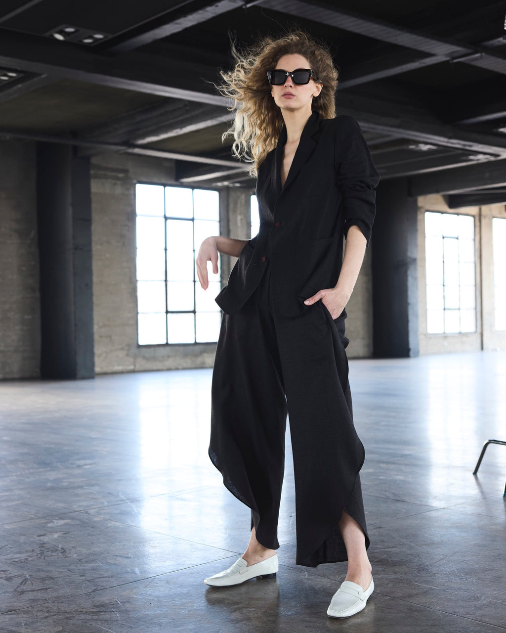 Blazer Sauvage Lino Negro