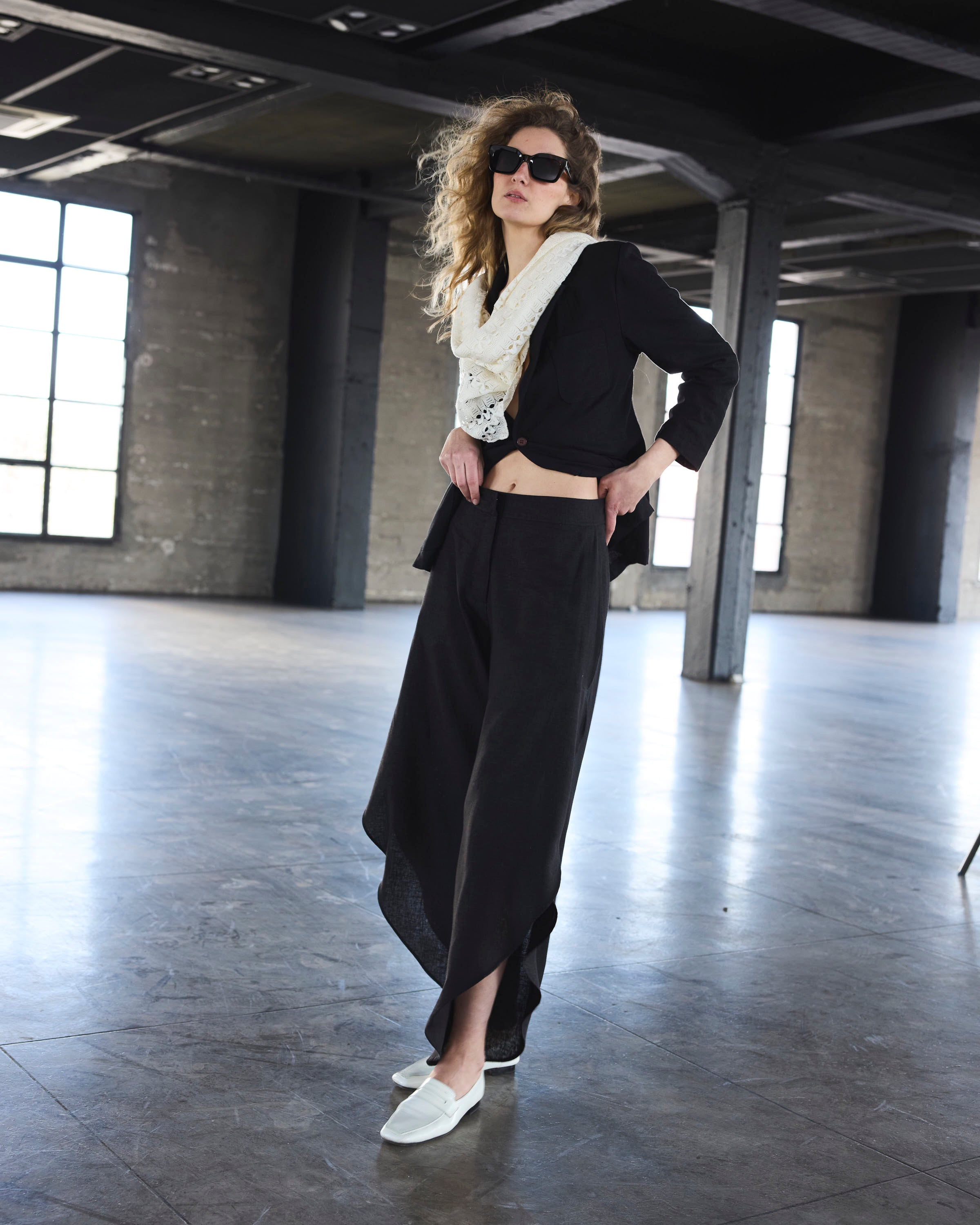 Blazer Sauvage Lino Negro