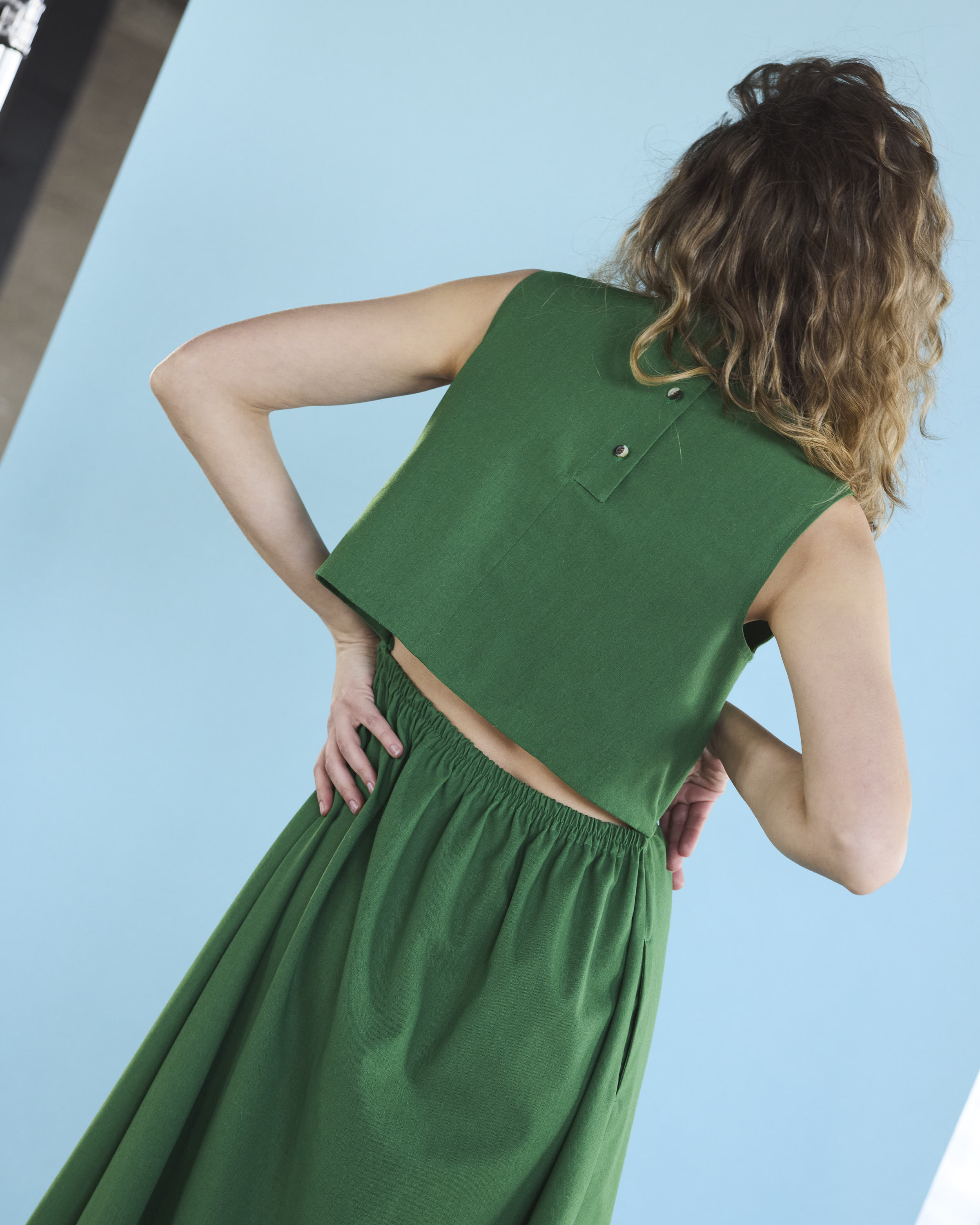 Vestido Force Algodón Verde