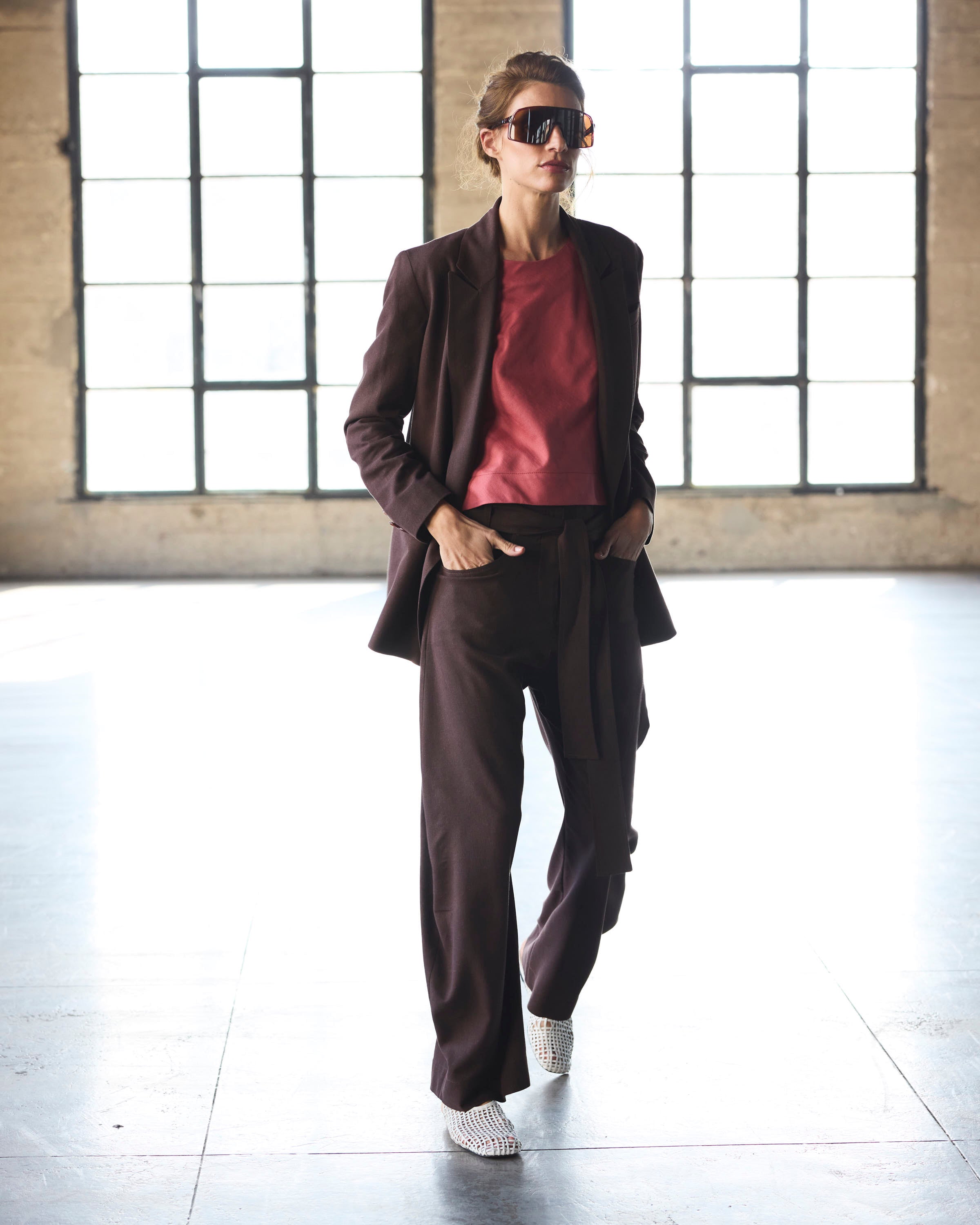 Pantalón Vivante Lino Café