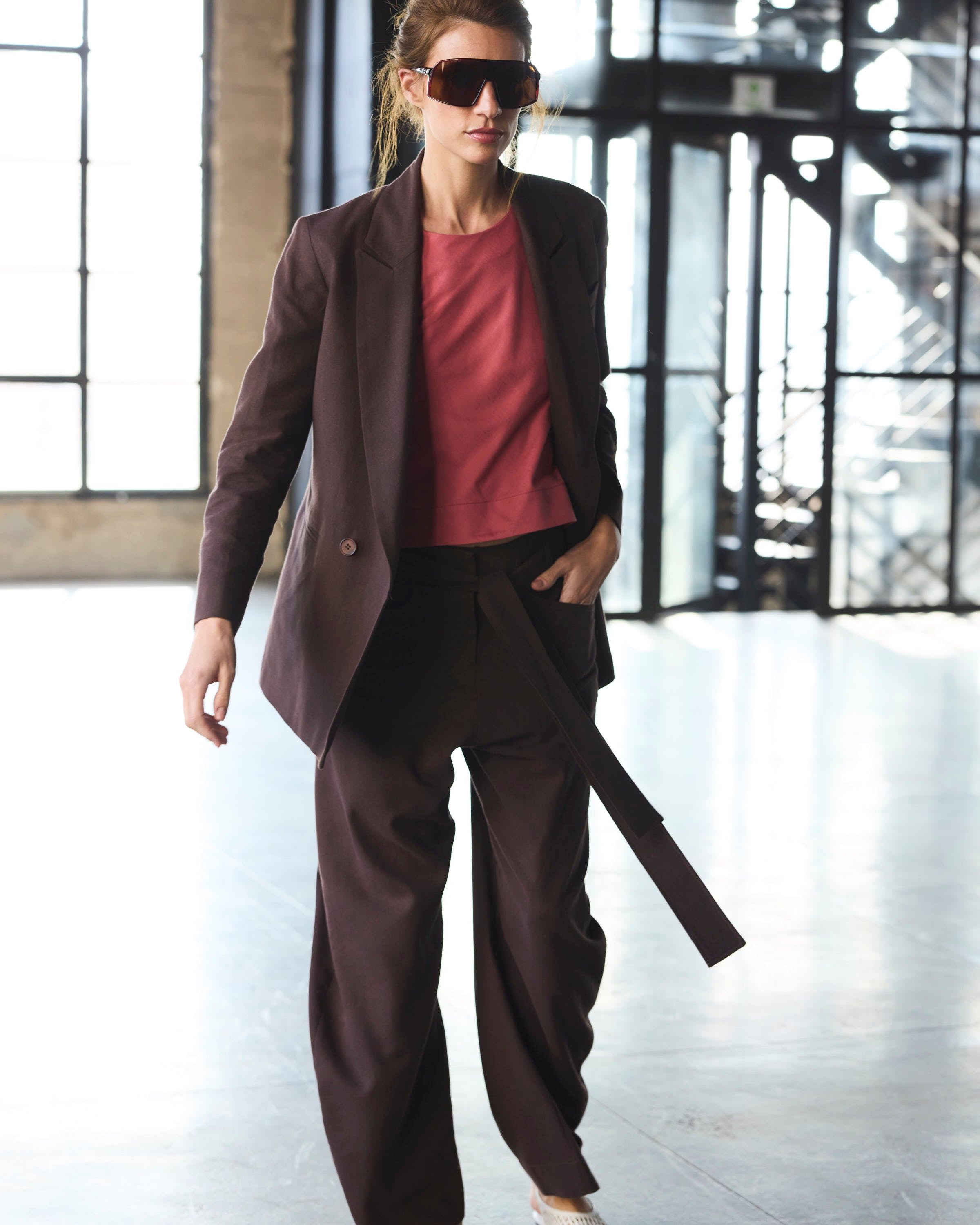 Pantalón Vivante Lino Café