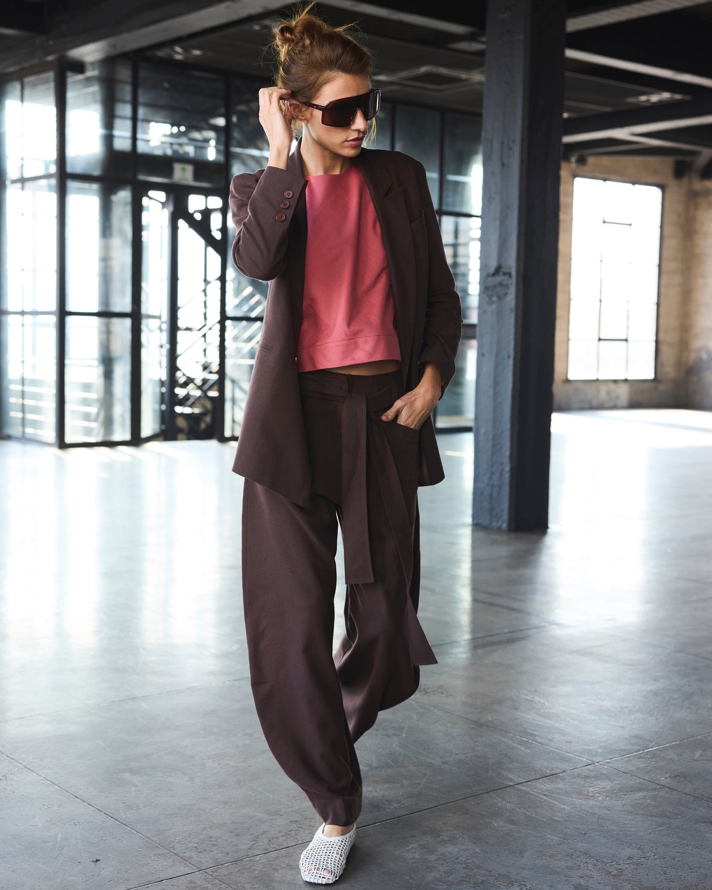 Pantalón Vivante Lino Café