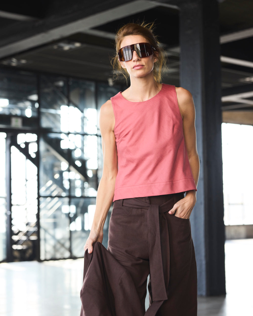 Top Meena Algodón Rosado